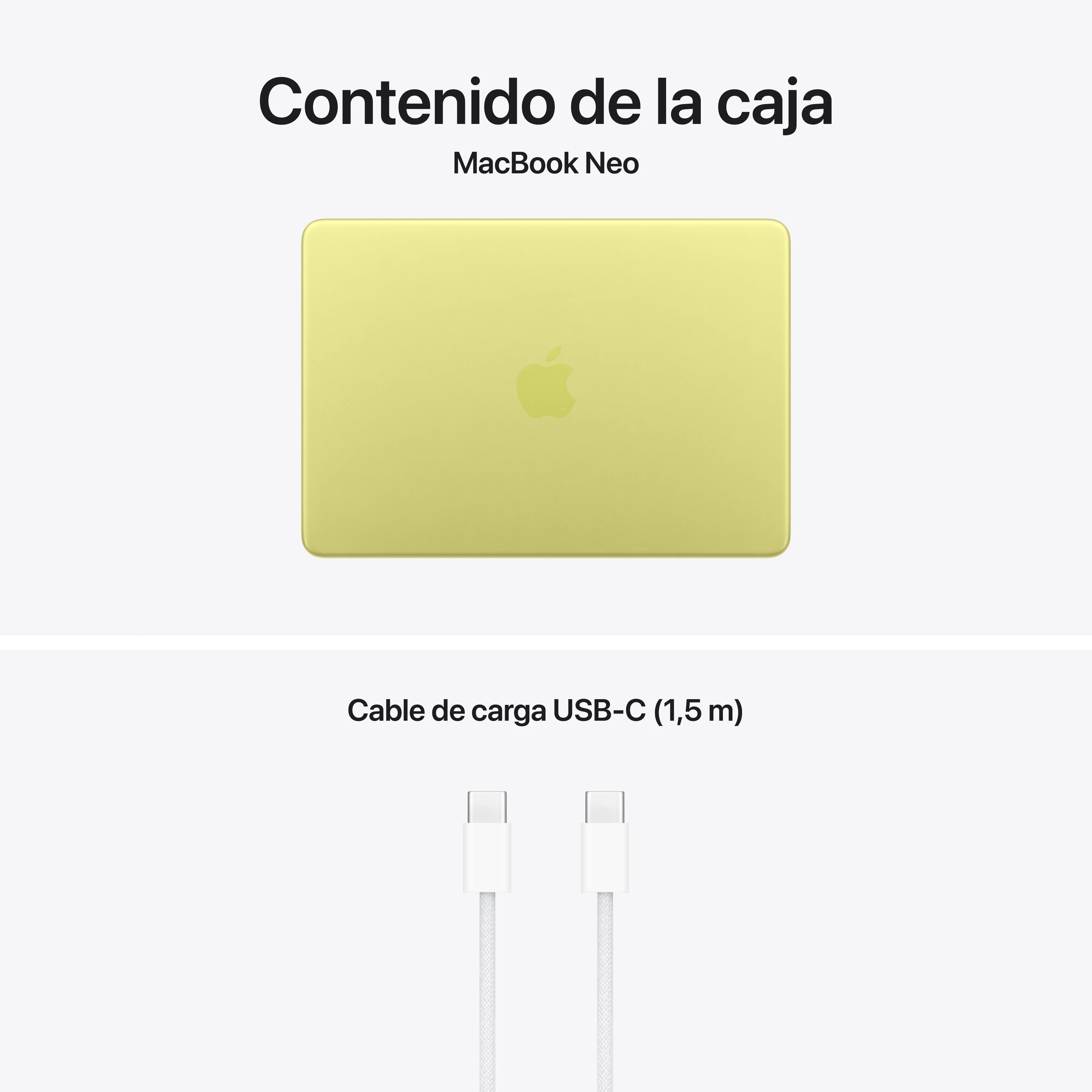 MacBook Neo de 13 pulgadas: Chip A18 Pro de Apple con CPU de 6 nĂșcleos y GPU de 5 nĂșcleos, Teclado Magic Keyboard con Touch ID, 512 GB SSD - CĂtrico - Image 10