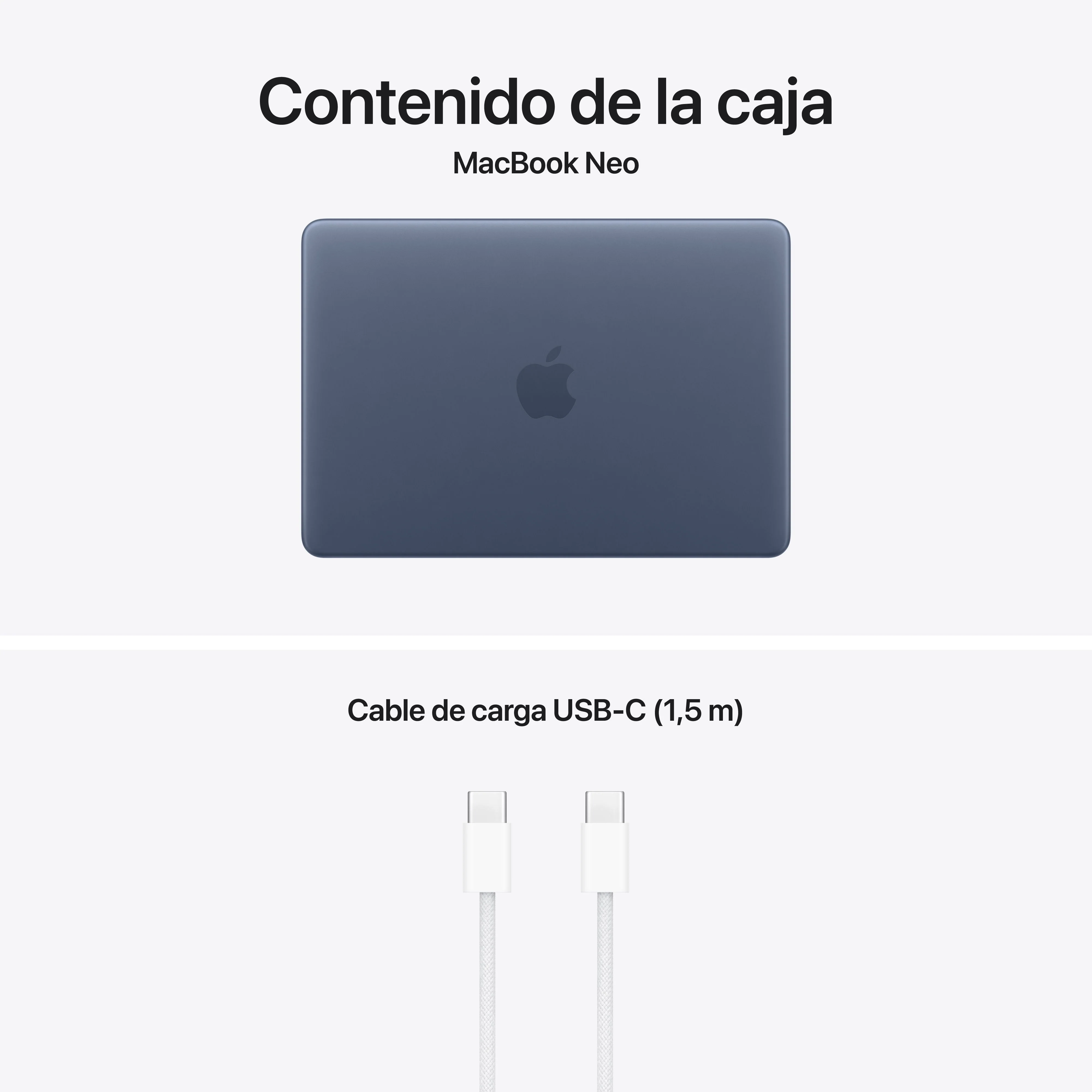MacBook Neo de 13 pulgadas: Chip A18 Pro de Apple con CPU de 6 núcleos y GPU de 5 núcleos, Teclado Magic Keyboard con Touch ID, 512 GB SSD - Índigo - Image 10