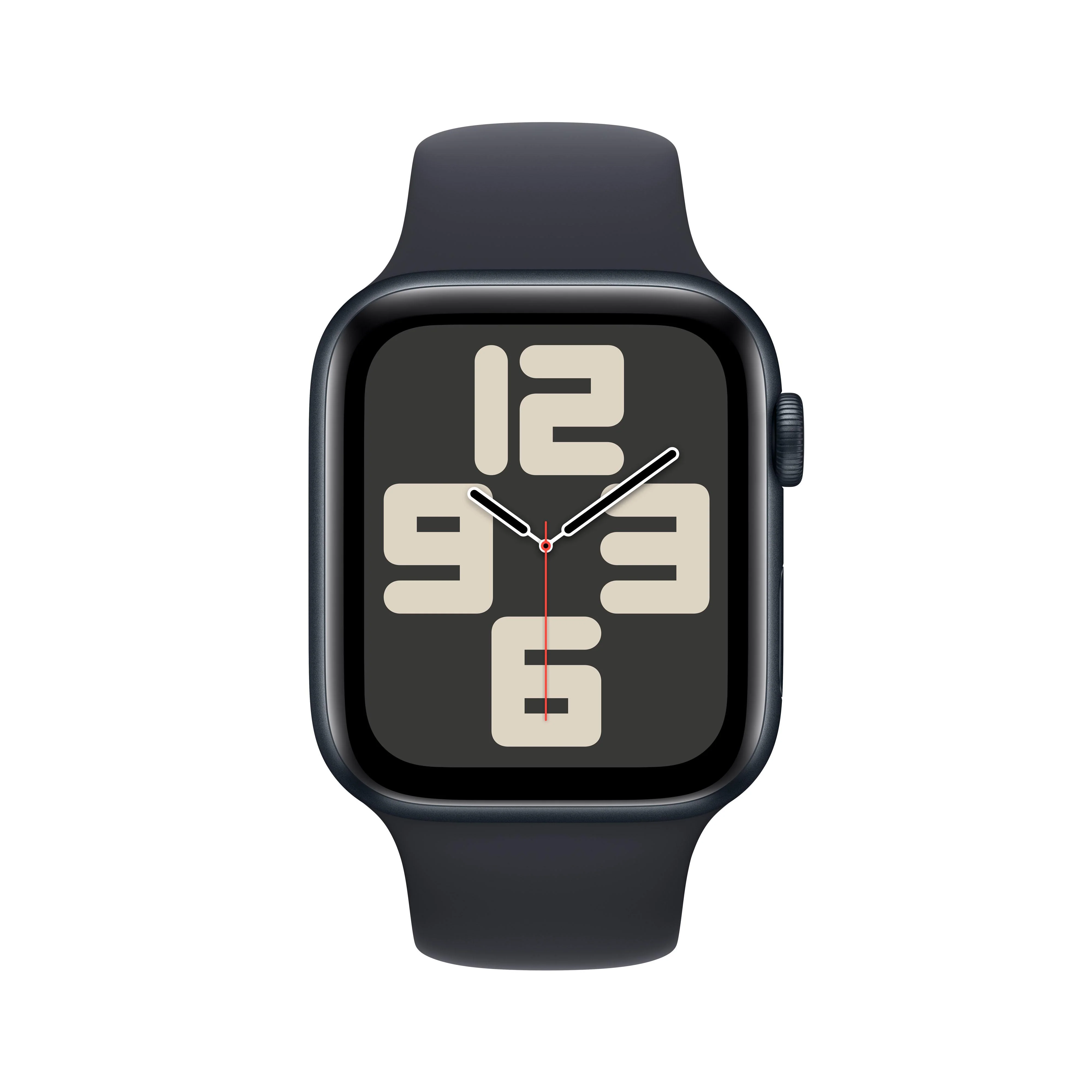 Apple Watch SE (GPS) - Caja de aluminio en color medianoche de 44 mm - Correa deportiva color medianoche - Talla M/L - Image 2