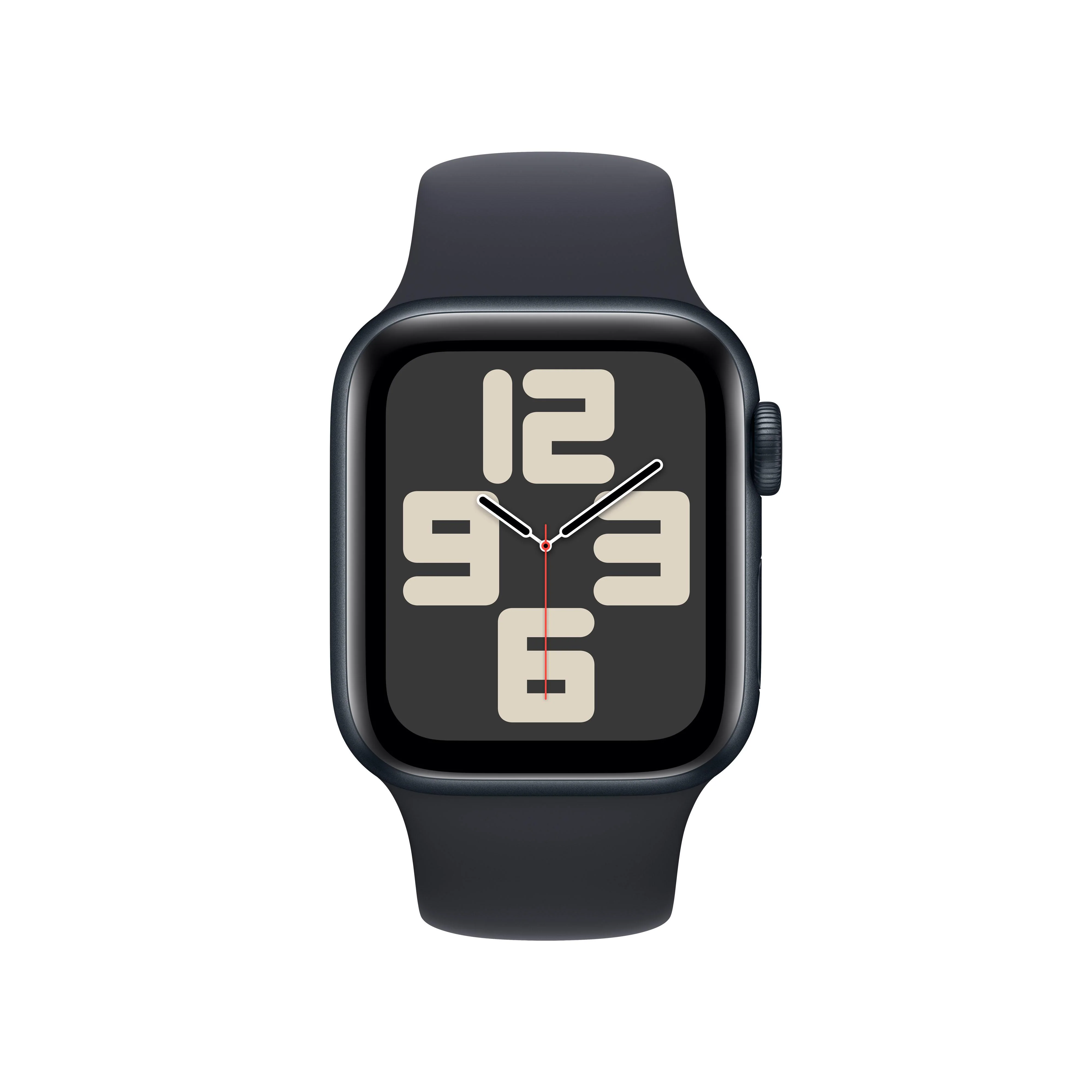 Apple Watch SE (GPS + Cellular) - Caja de aluminio en color medianoche de 40 mm - Correa deportiva color medianoche - Talla S/M - Image 2