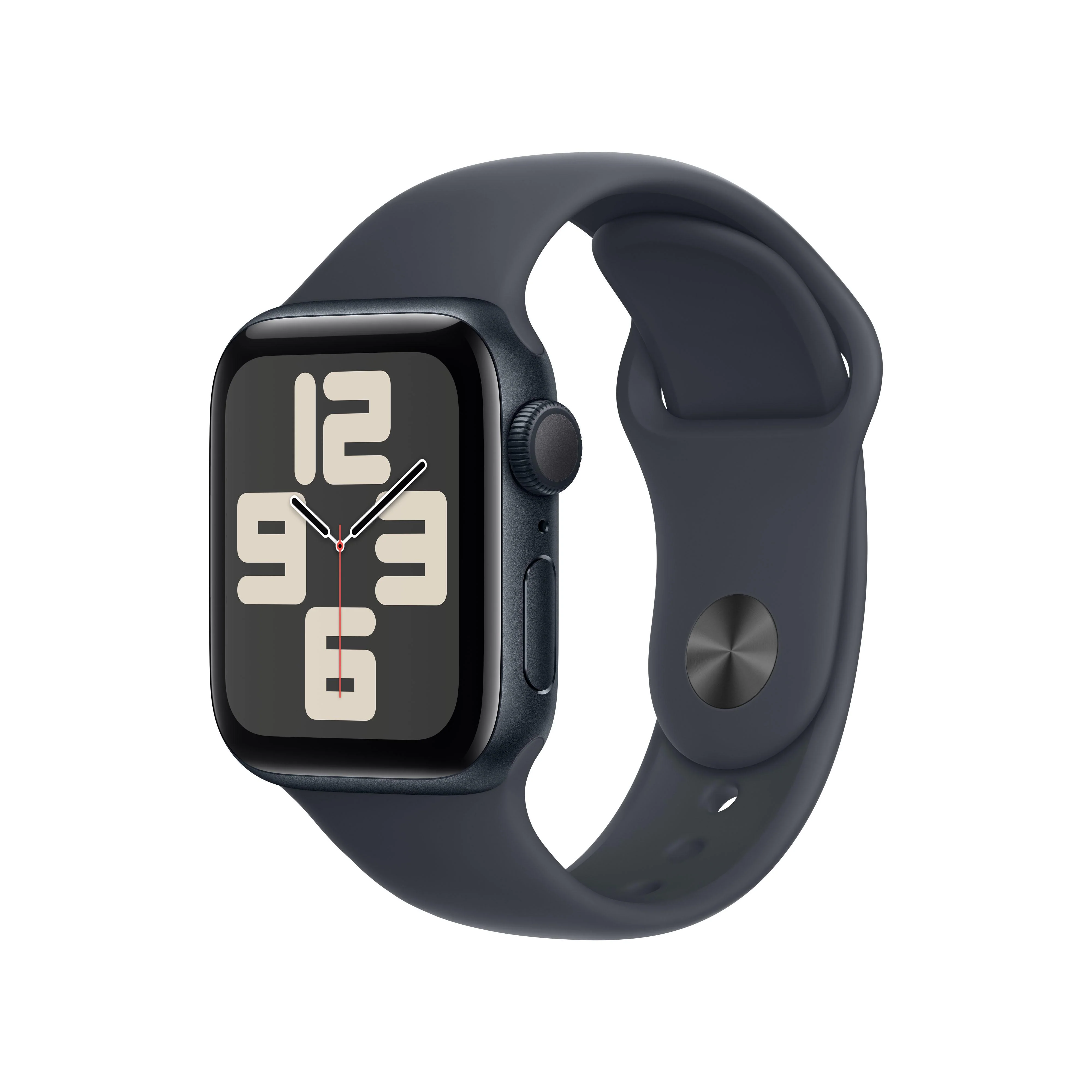 Apple Watch SE (GPS) - Caja de aluminio en color medianoche de 40 mm - Correa deportiva color medianoche - Talla M/L