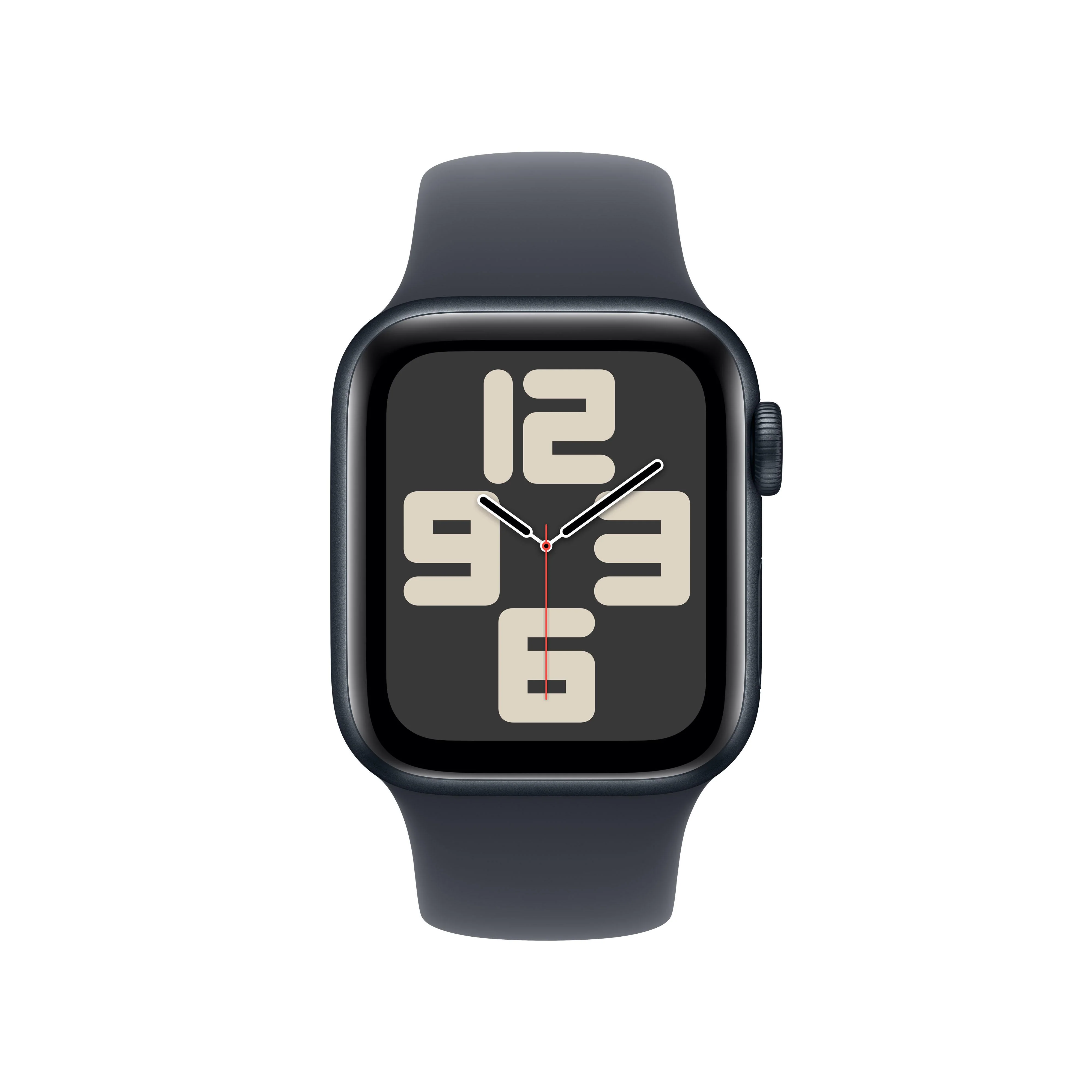 Apple Watch SE (GPS) - Caja de aluminio en color medianoche de 40 mm - Correa deportiva color medianoche - Talla M/L - Image 2