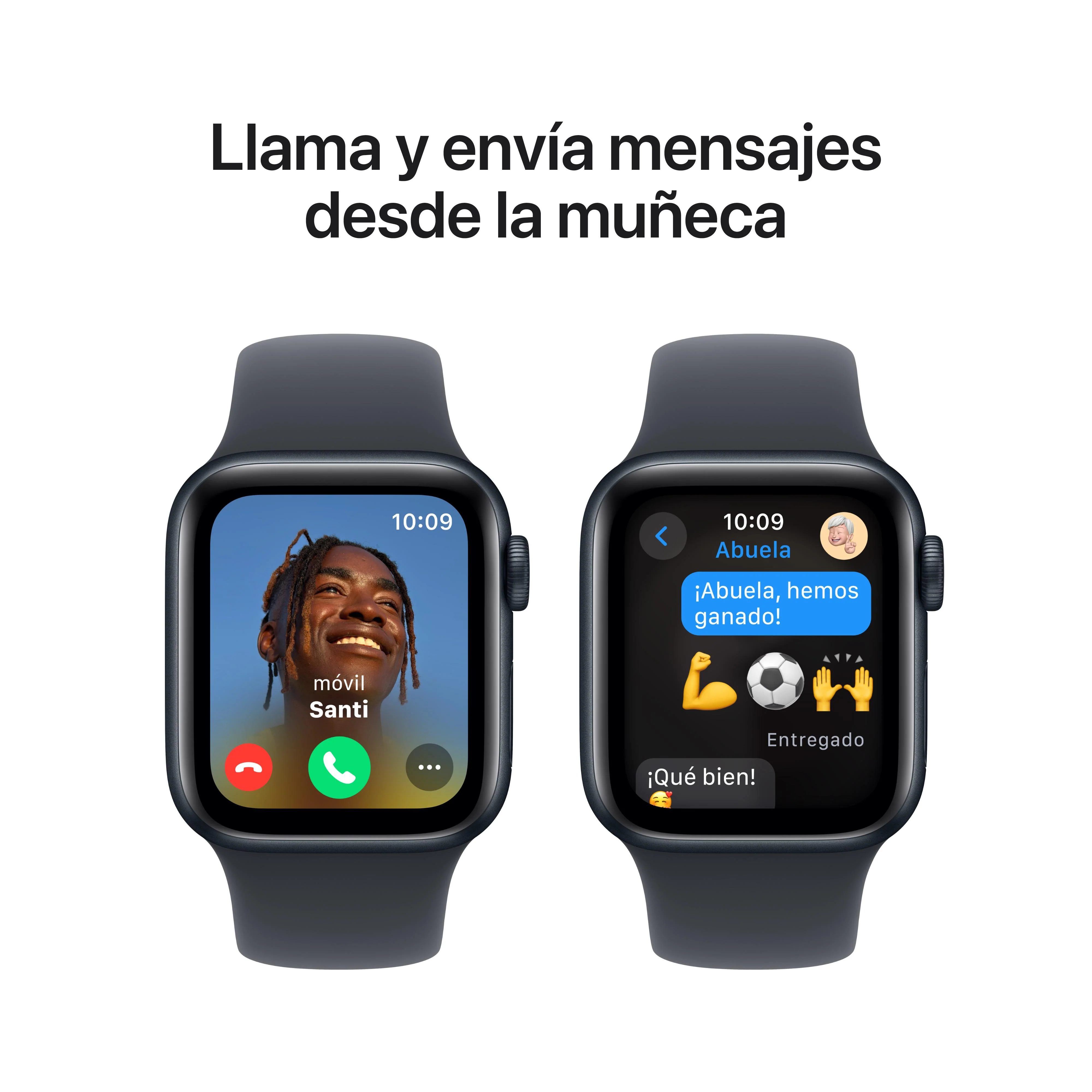 Apple Watch SE (GPS) - Caja de aluminio en color medianoche de 40 mm - Correa deportiva color medianoche - Talla M/L - Image 4