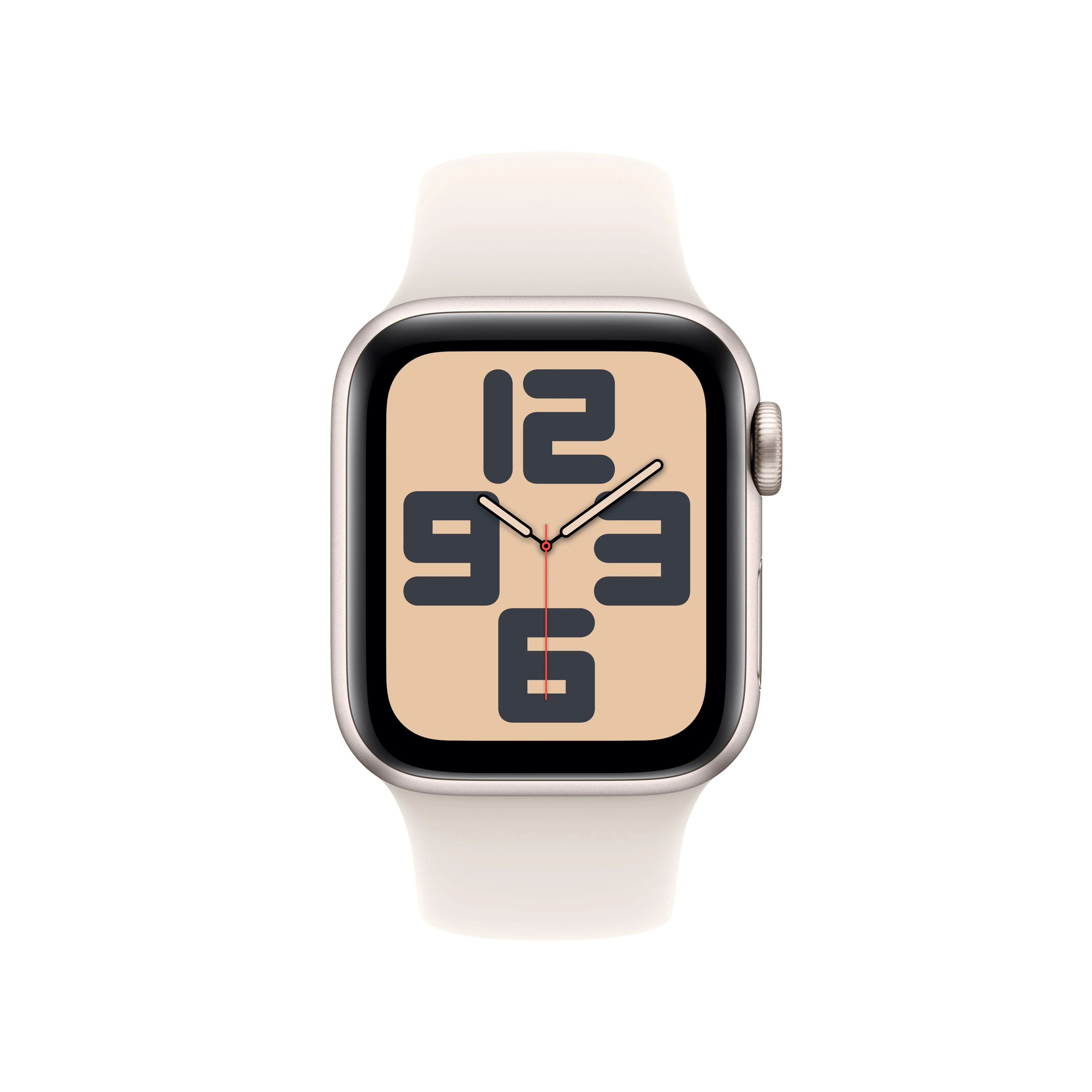 Apple Watch SE (GPS) - Caja de aluminio en blanco estrella de 40 mm - Correa deportiva blanco estrella - Talla S/M - Image 2