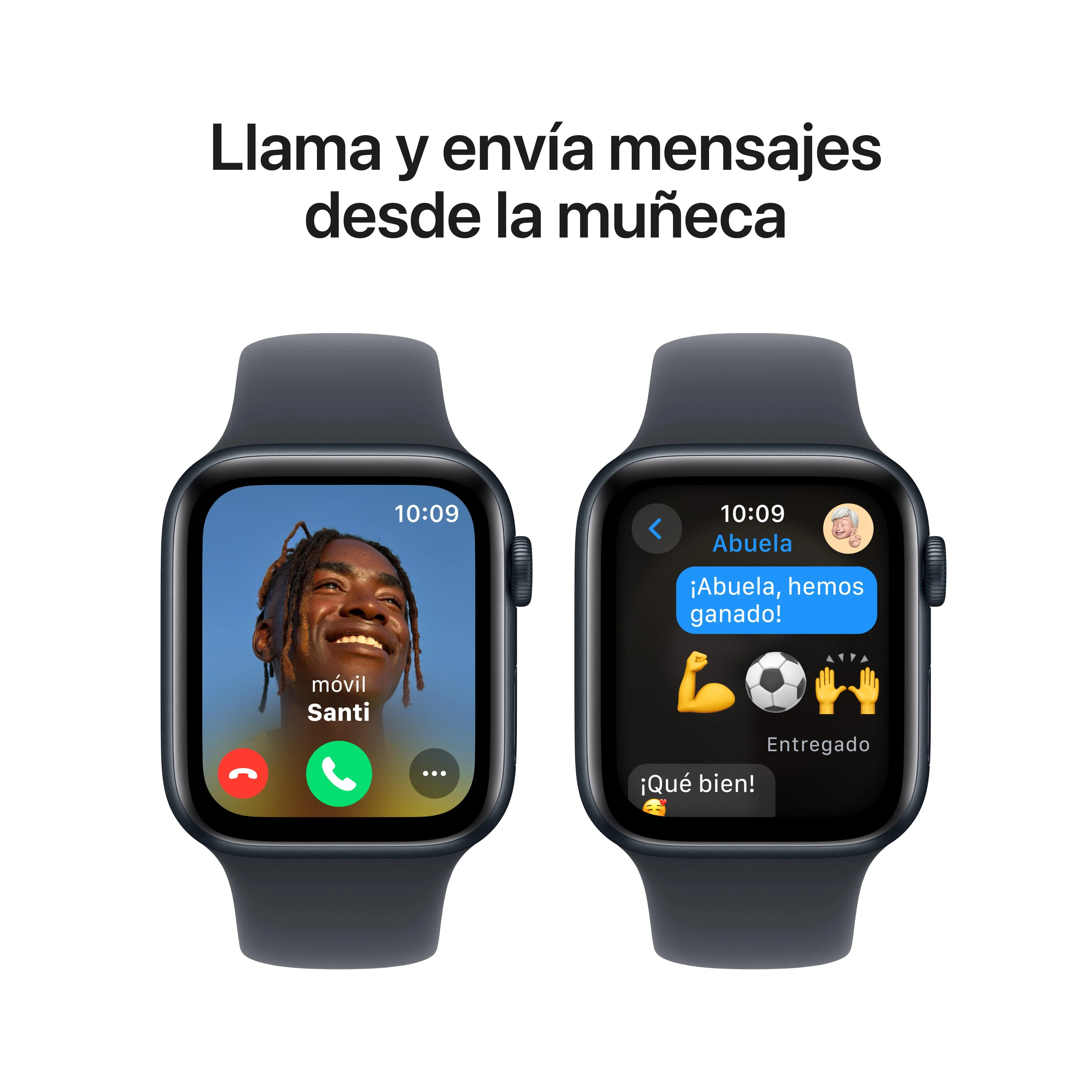 Apple Watch SE (GPS) - Caja de aluminio en color medianoche de 44 mm - Correa deportiva color medianoche - Talla S/M - Image 4