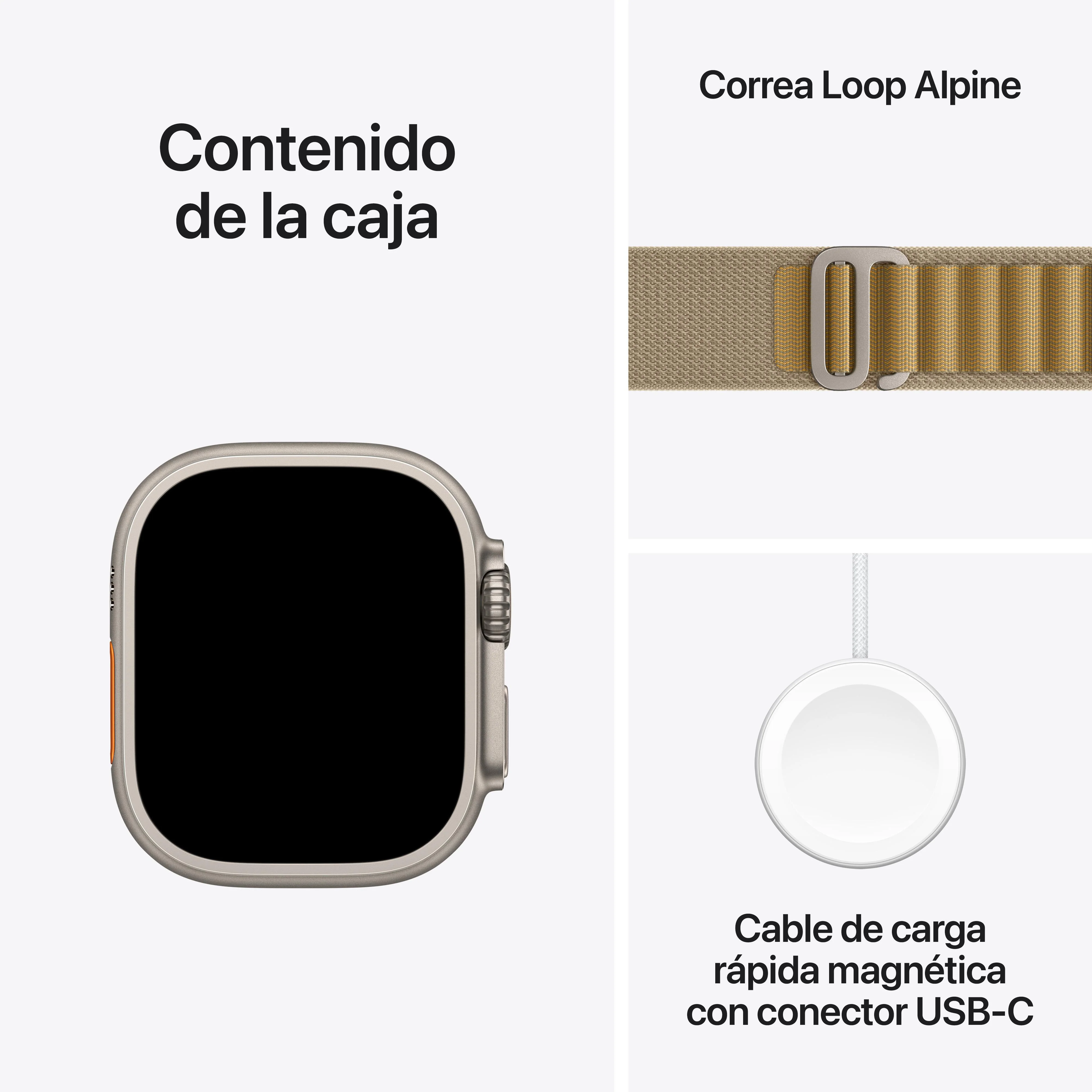 Apple Watch Ultra 2 (GPS + Cellular) - Caja de titanio natural de 49 mm - Correa Loop Alpine color canela - Talla S - Image 9