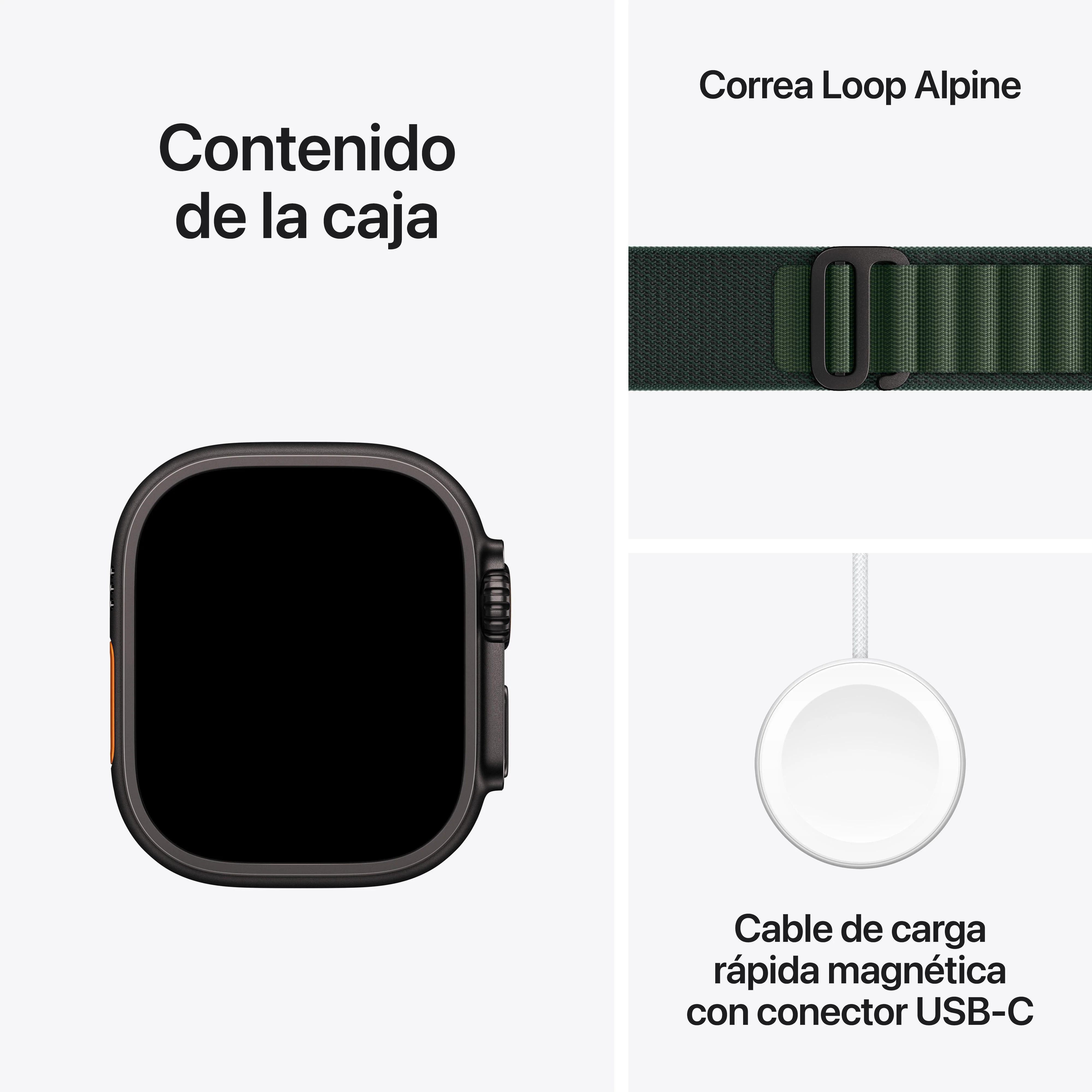 Apple Watch Ultra 2 (GPS + Cellular) - Caja de titanio negro de 49 mm - Correa Loop Alpine verde oscuro - Talla L - Image 9