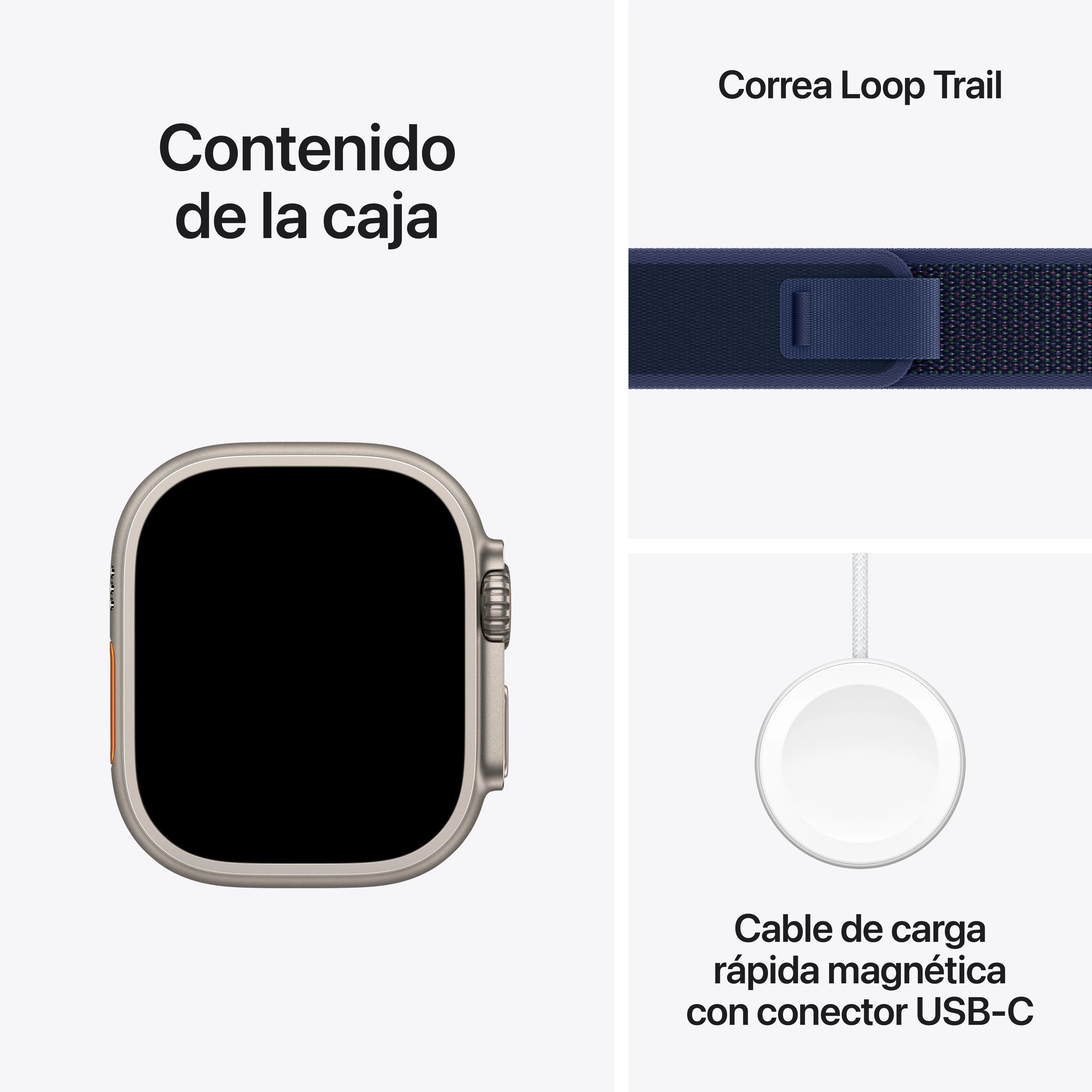 Apple Watch Ultra 2 (GPS + Cellular) - Caja de titanio natural de 49 mm - Correa Loop Trail azul - Talla S/M - Image 9