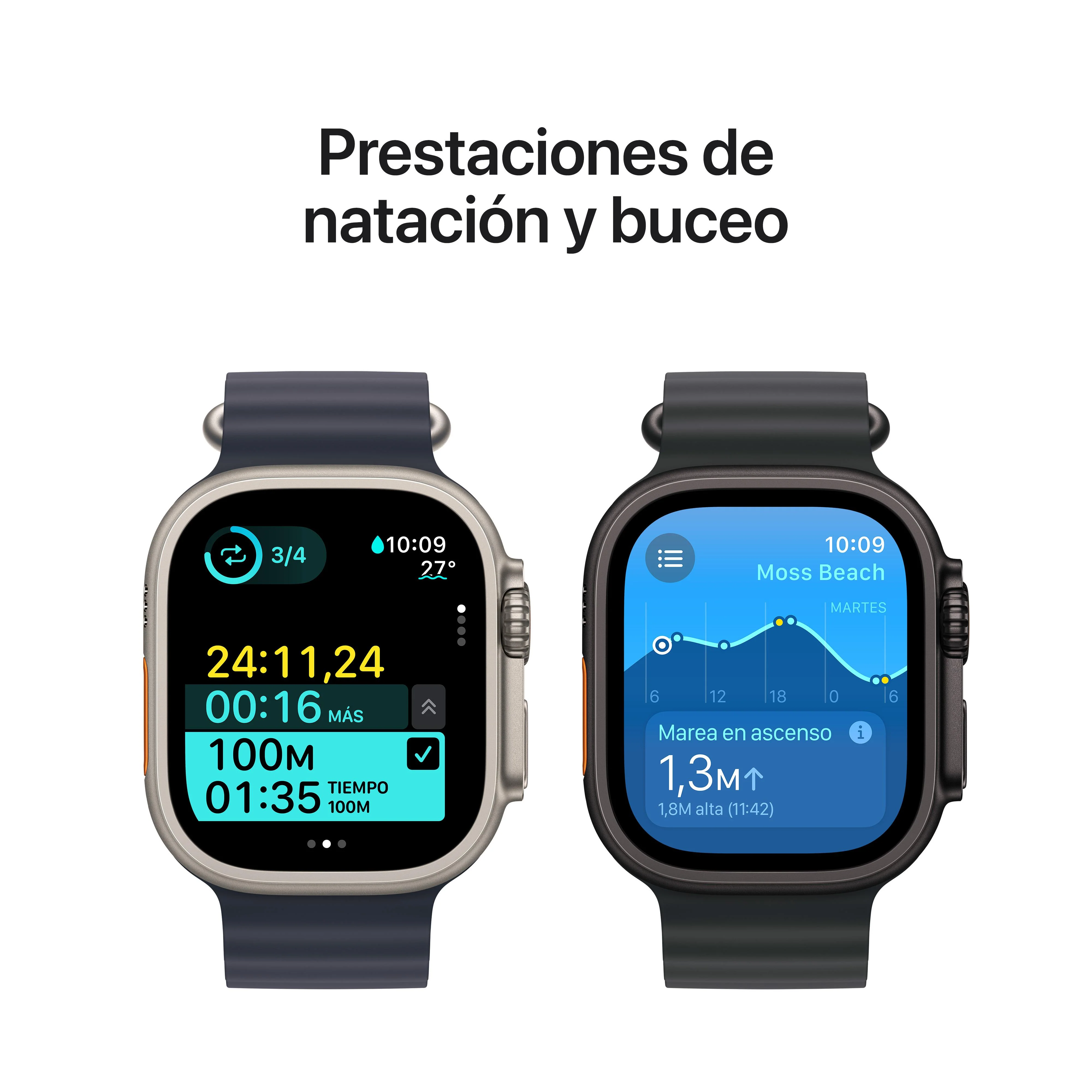 Apple Watch Ultra 2 (GPS + Cellular) - Caja de titanio natural de 49 mm - Correa Loop Trail azul - Talla M/L - Image 5