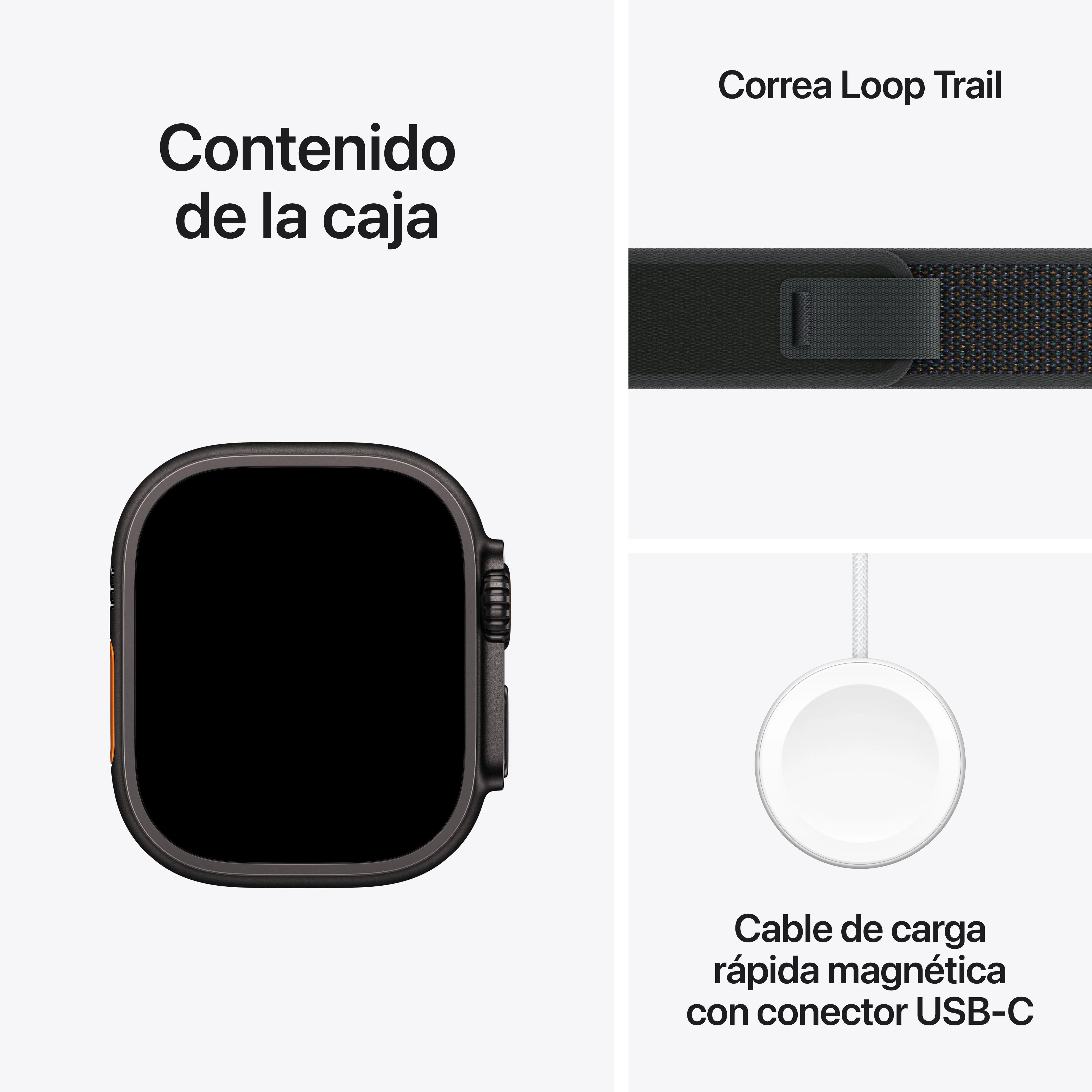 Apple Watch Ultra 2 (GPS + Cellular) - Caja de titanio negro de 49 mm - Correa Loop Trail negra - Talla M/L - Image 9