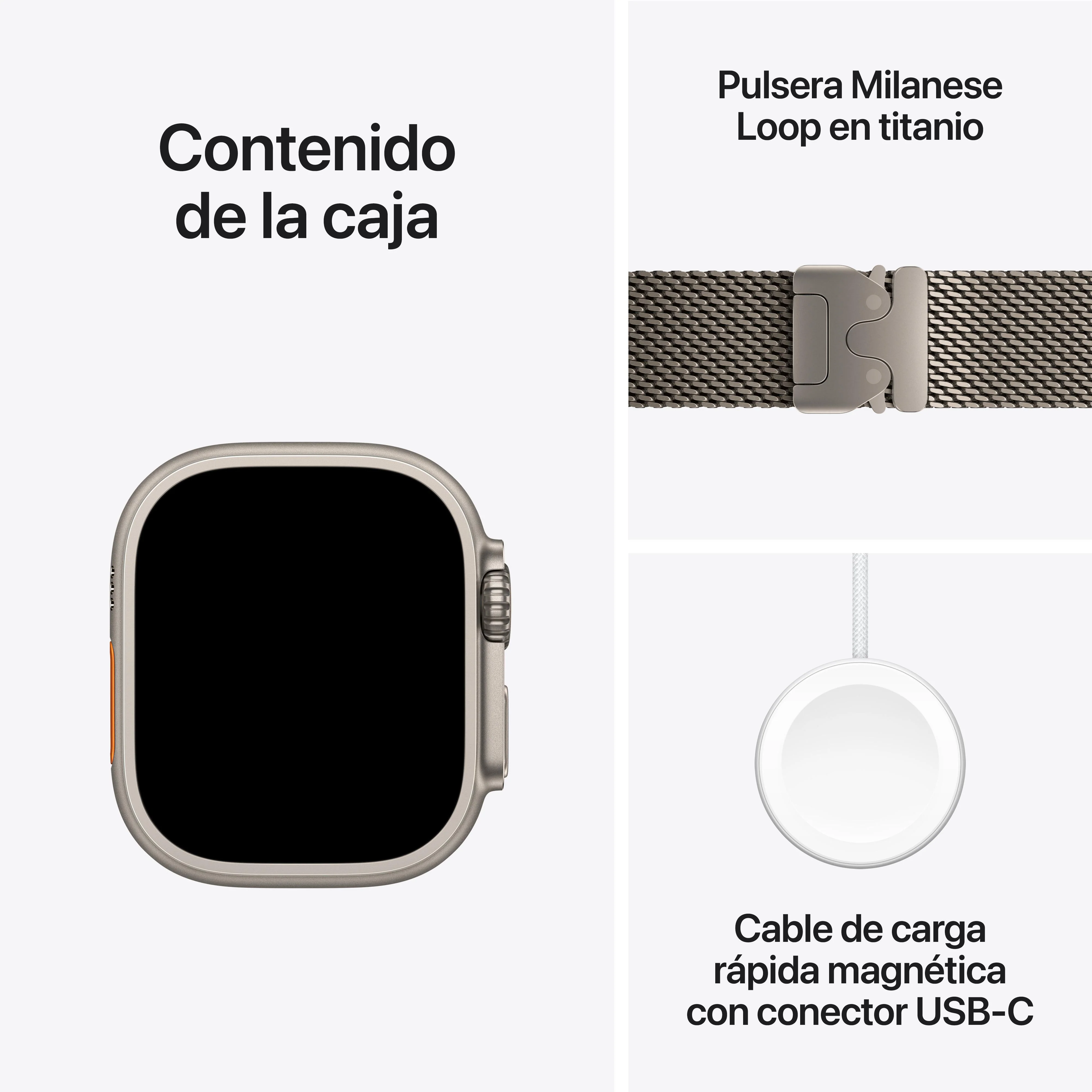 Apple Watch Ultra 2 (GPS + Cellular) - Caja de titanio natural de 49 mm - Pulsera Milanese Loop en titanio natural - Talla L - Image 9