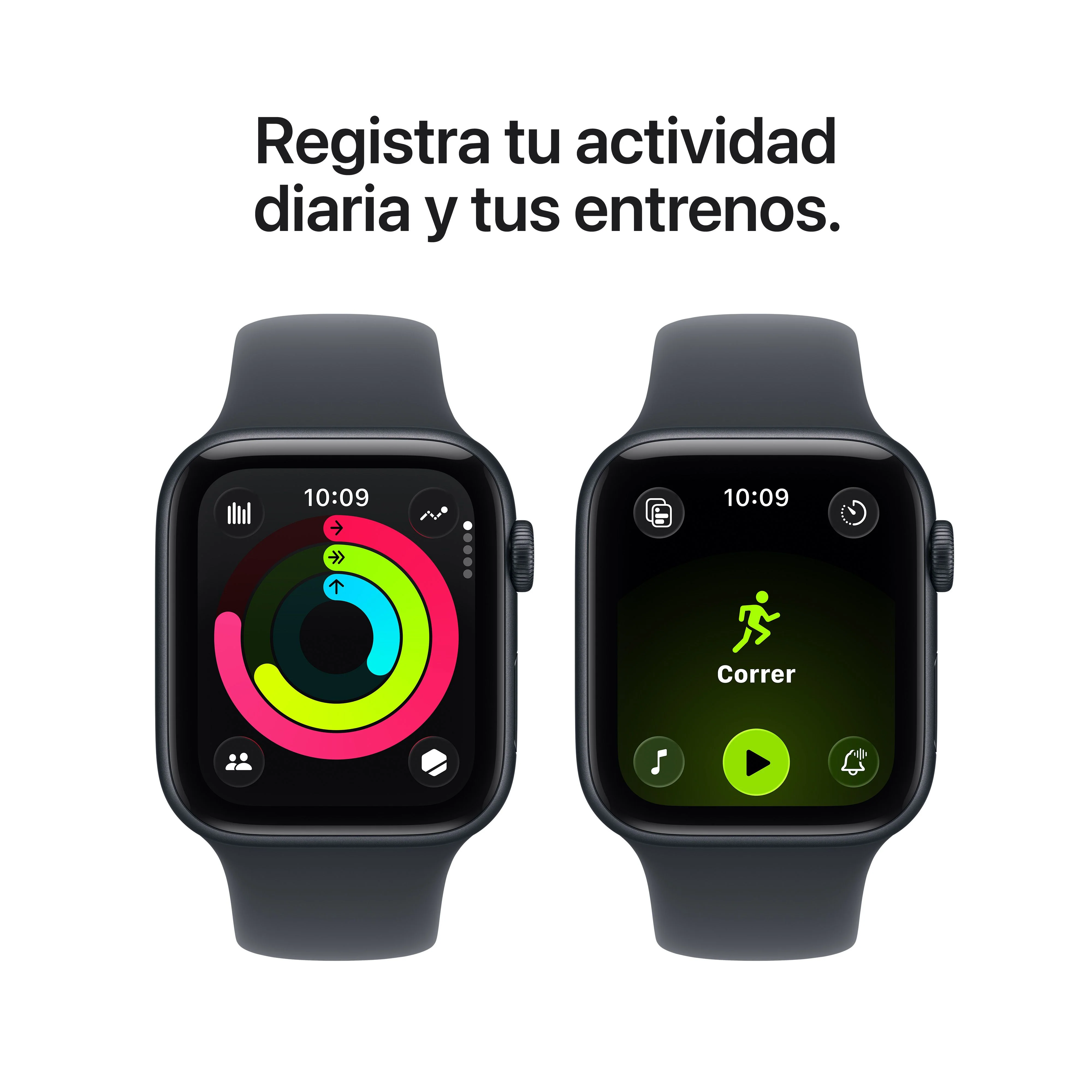 Apple Watch SE 3 (GPS) - Caja de aluminio en color medianoche de 44 mm - Correa deportiva color medianoche - Talla S/M - Image 6