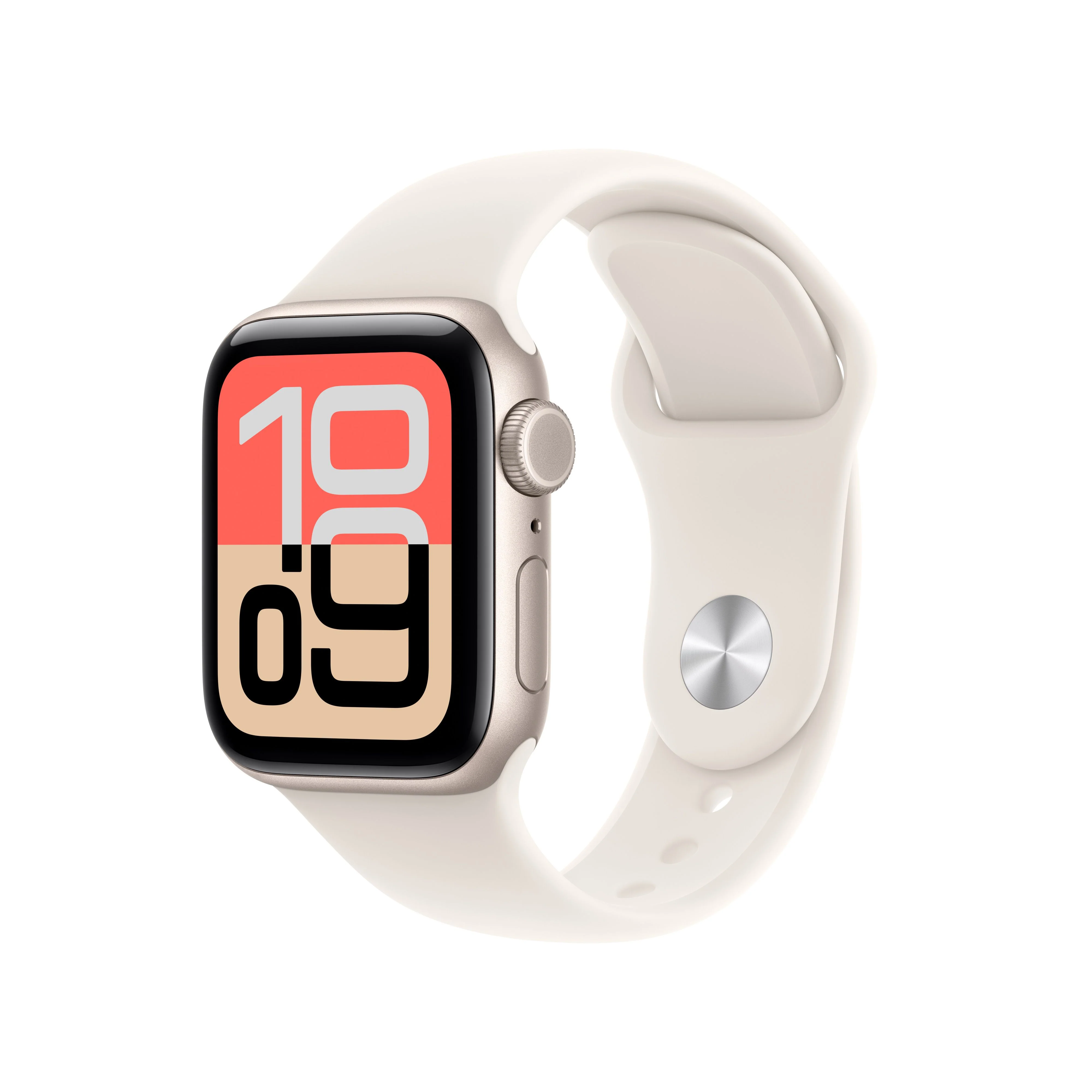 Apple Watch SE 3 (GPS + Cellular) - Caja de aluminio en blanco estrella de 40 mm - Correa deportiva blanco estrella - Talla S/M