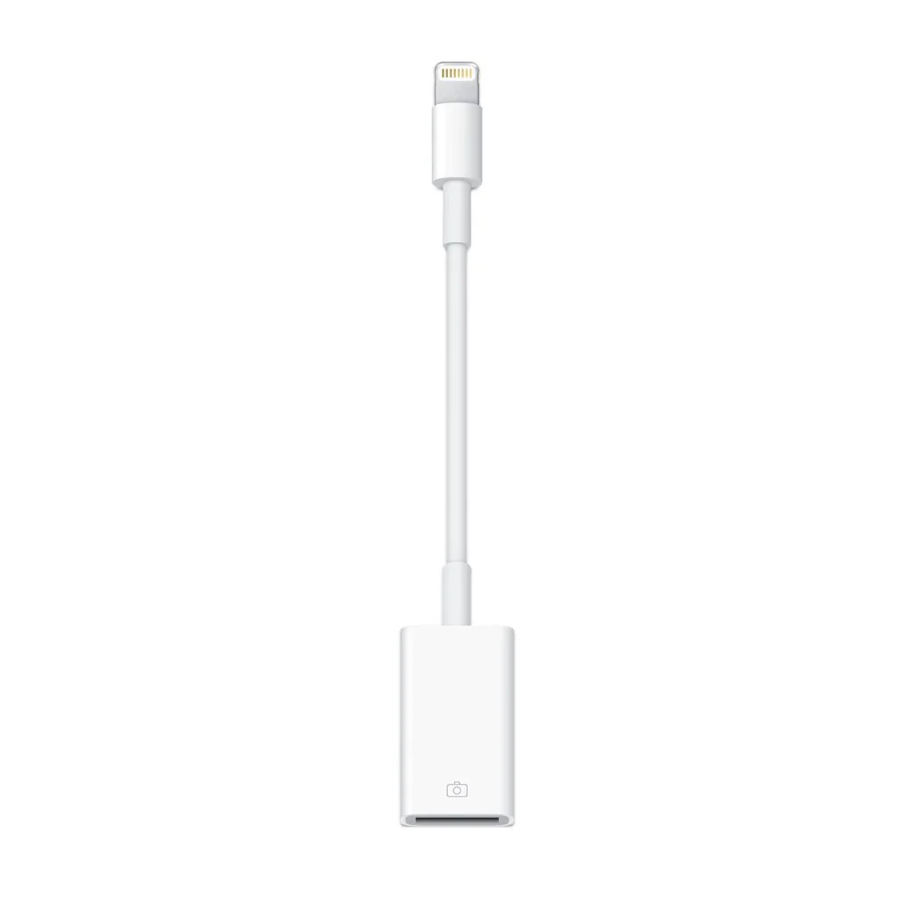 Adaptador de conector Lightning a USB para cámaras