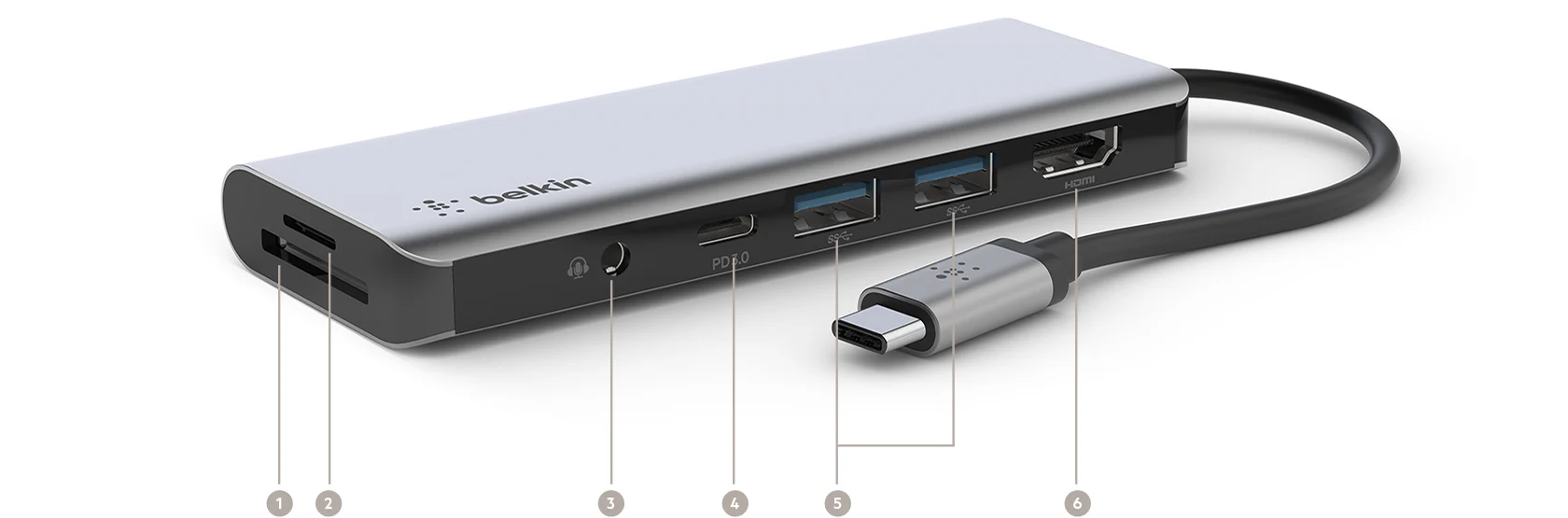 Adaptador multipuerto USB-C 7 en 1 de Belkin - Image 6