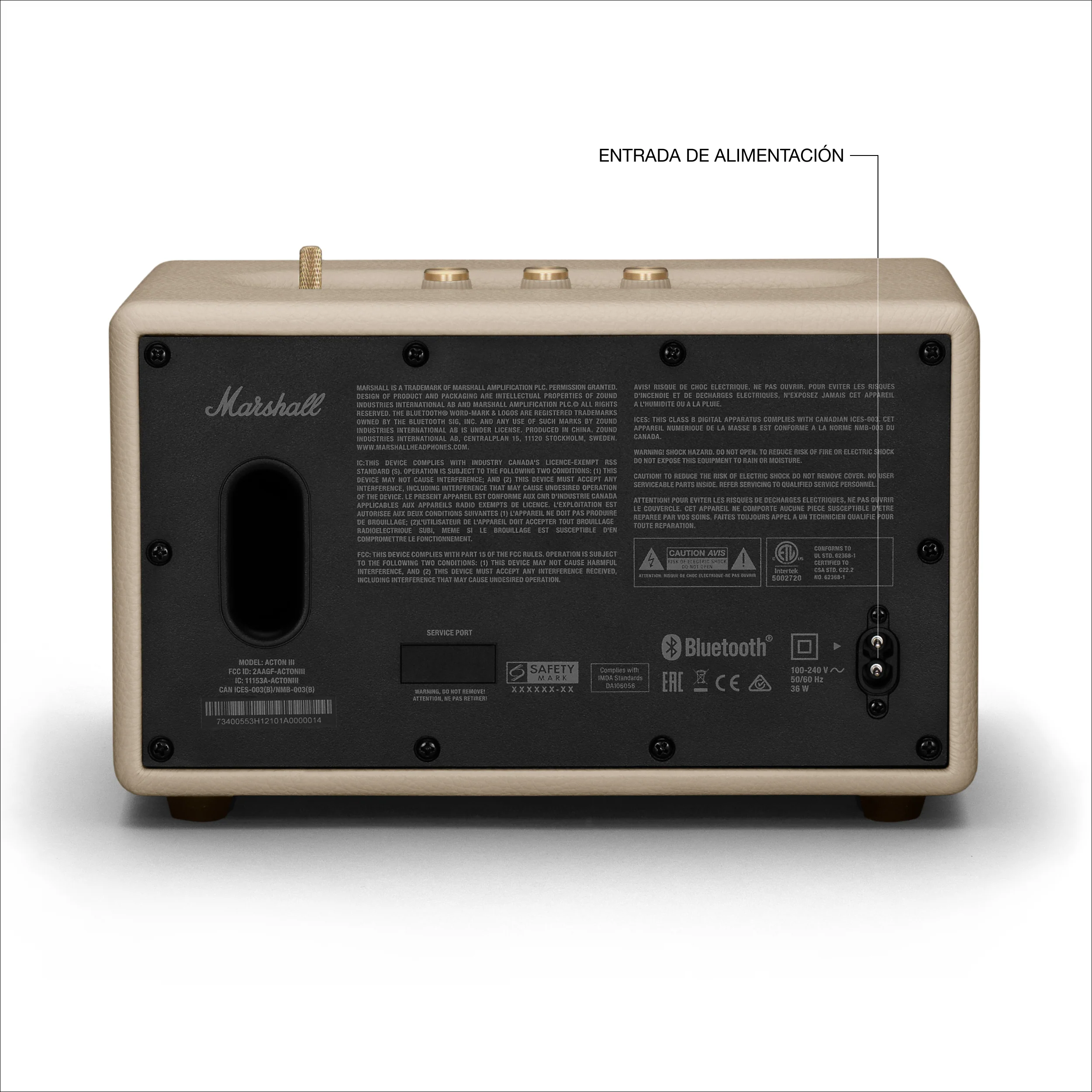 Altavoz Bluetooth Acton III de Marshall - Crema - Image 8