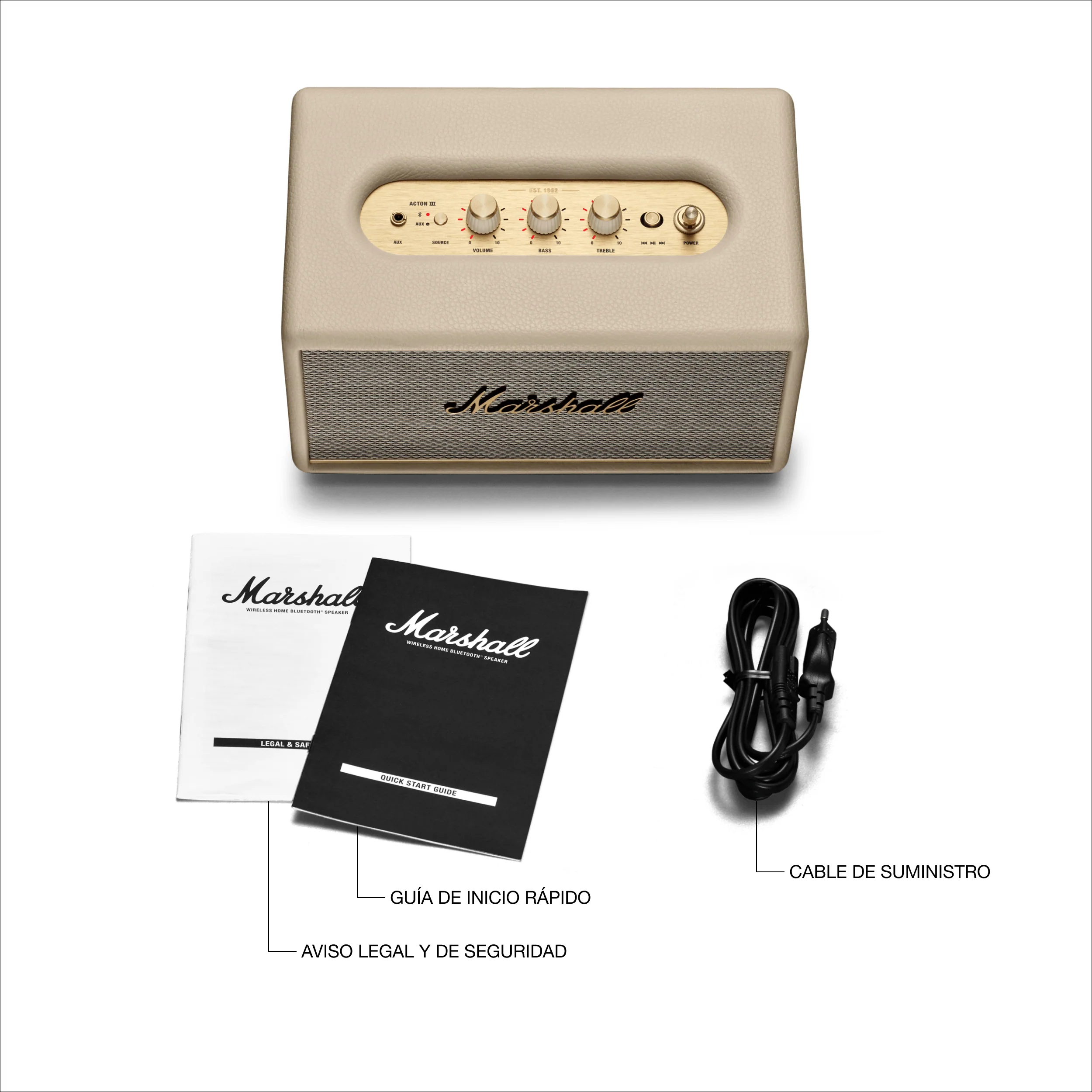 Altavoz Bluetooth Acton III de Marshall - Crema - Image 9