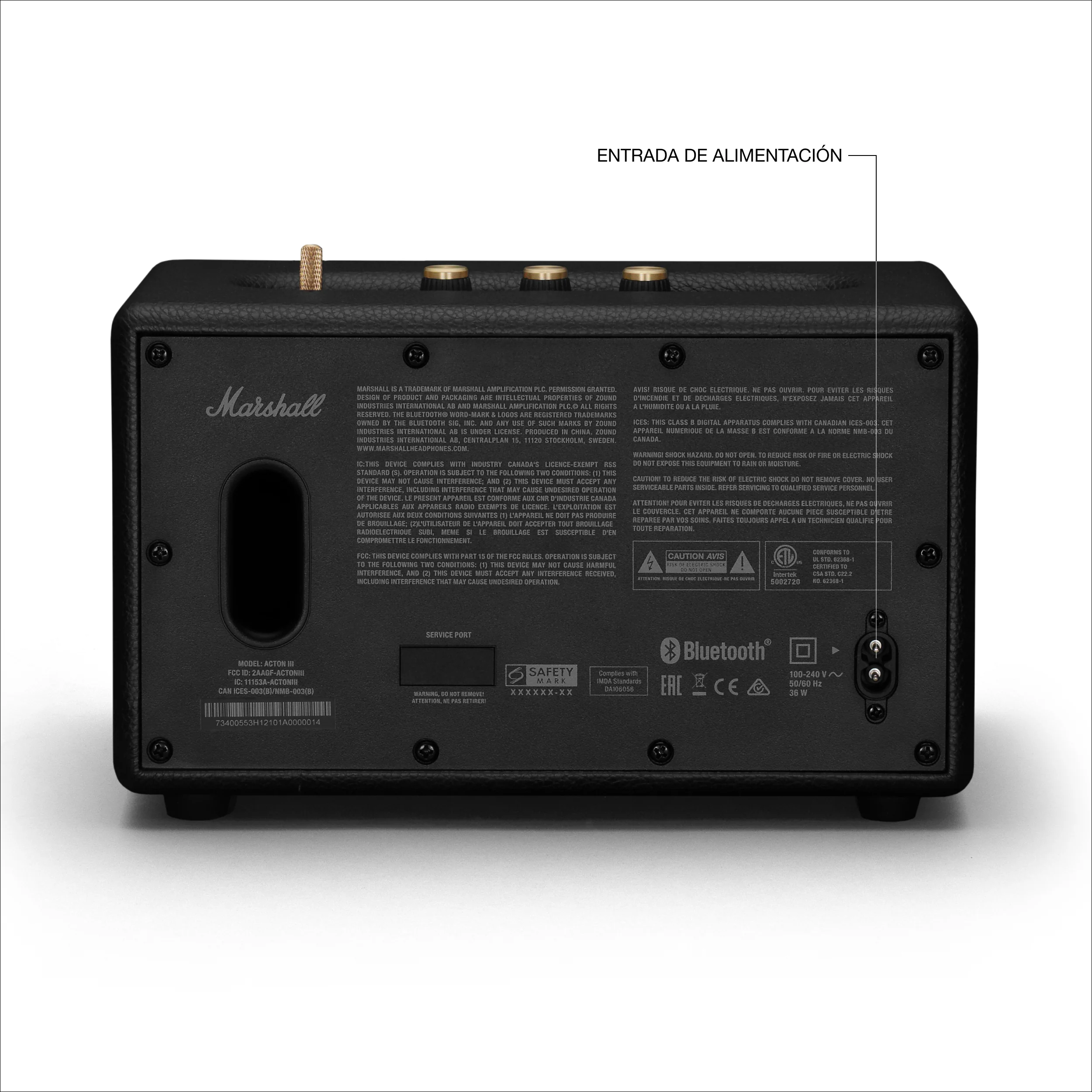 Altavoz Bluetooth Acton III de Marshall - Negro - Image 8