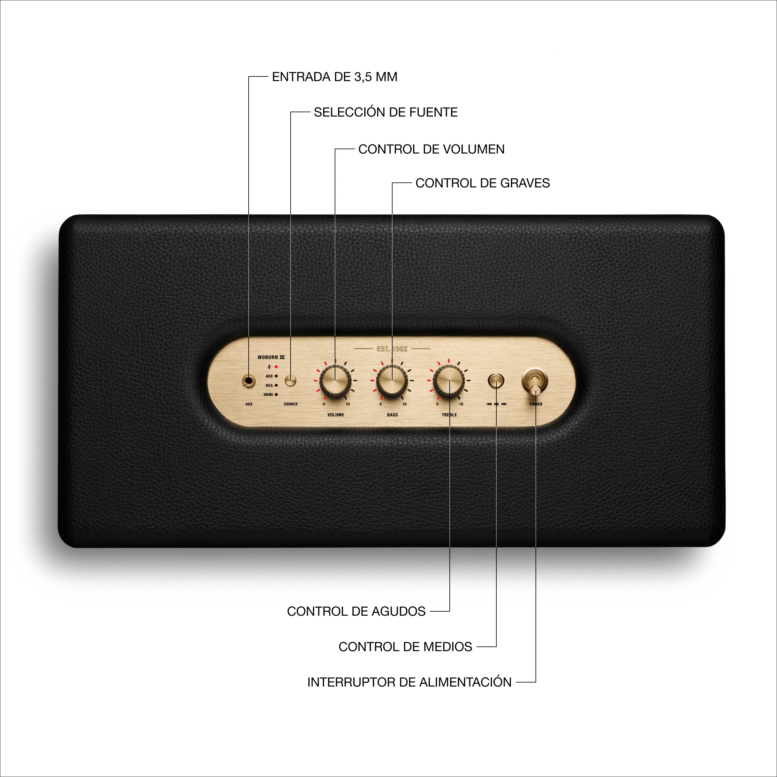 Altavoz Bluetooth Woburn III de Marshall - Negro - Image 7