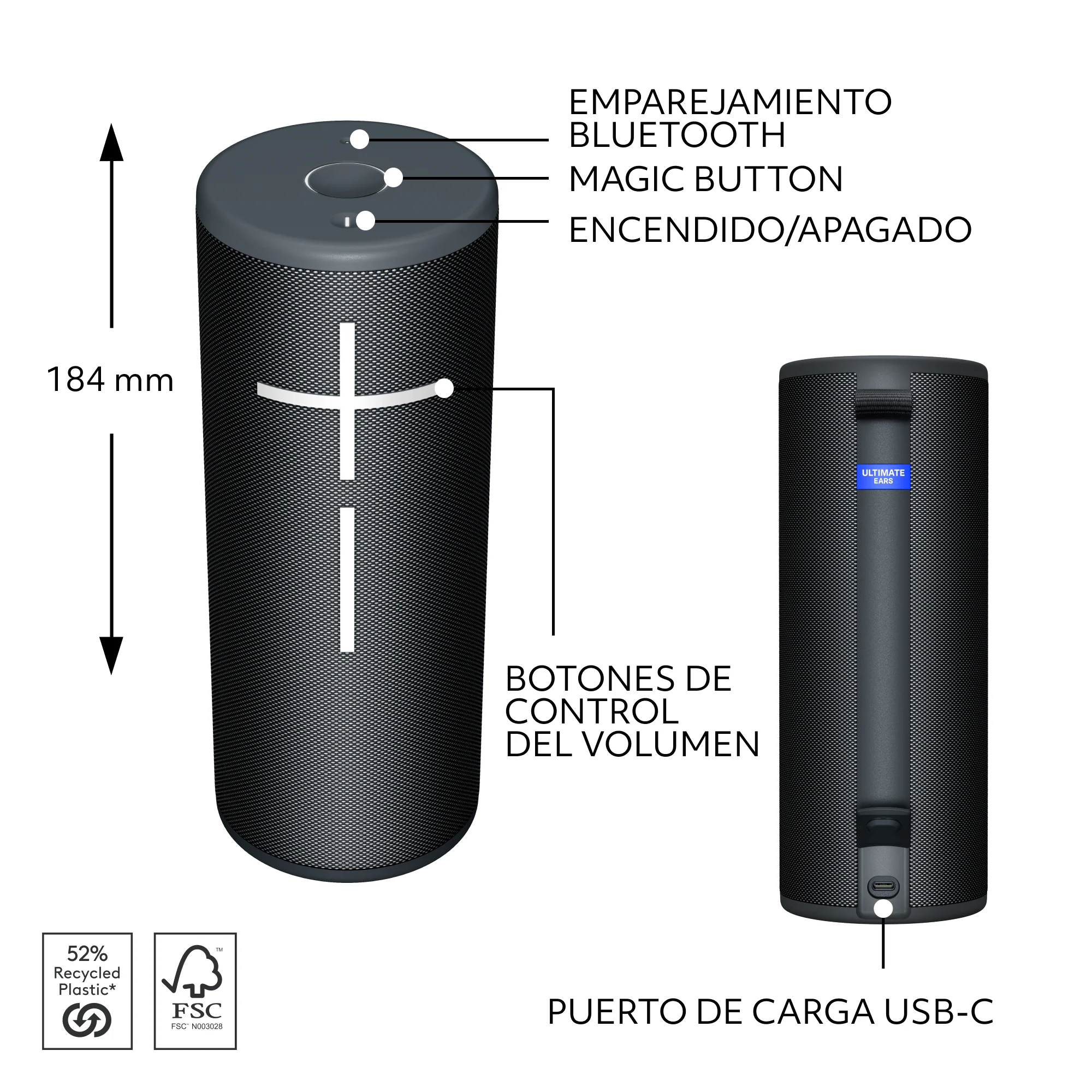 Altavoz inalámbrico BOOM 4 de Ultimate Ears - Negro activo - Image 3