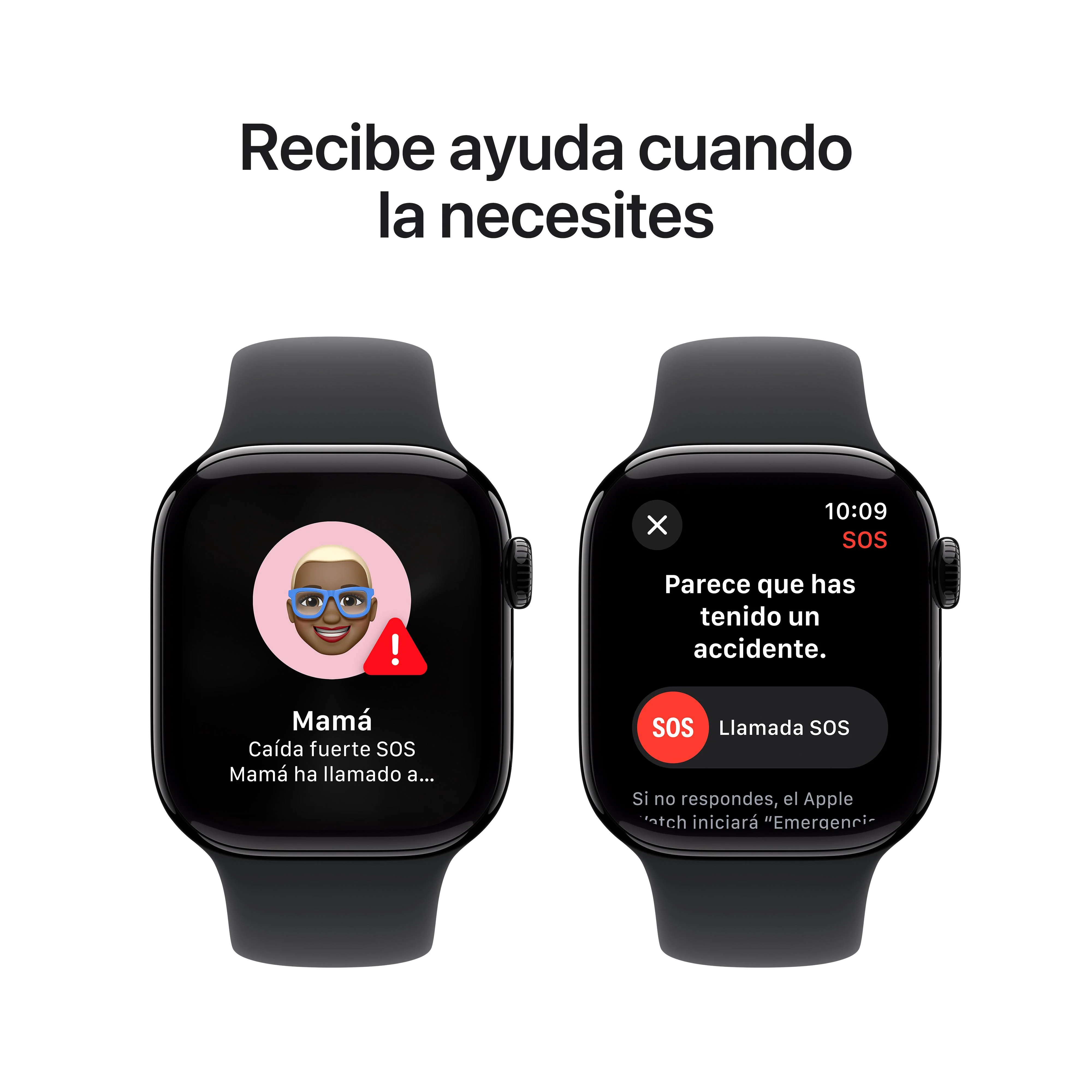 Apple Watch Series 10 (GPS + Cellular) - Caja de aluminio en negro azabache de 42 mm - Correa deportiva negra - Talla M/L - Image 6