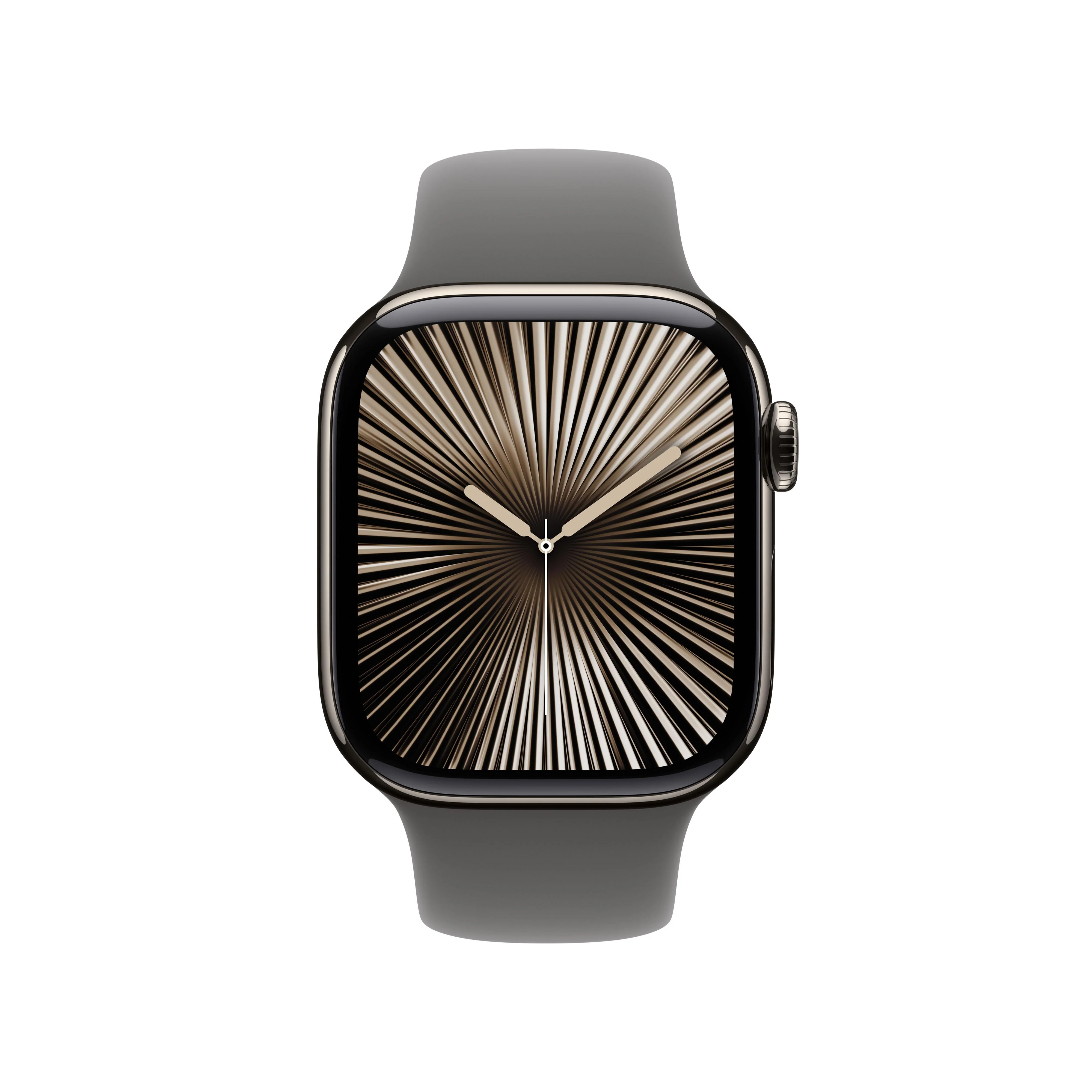 Apple Watch Series 10 (GPS + Cellular) - Caja de titanio natural de 42 mm - Correa deportiva gris piedra - Talla S/M - Image 2