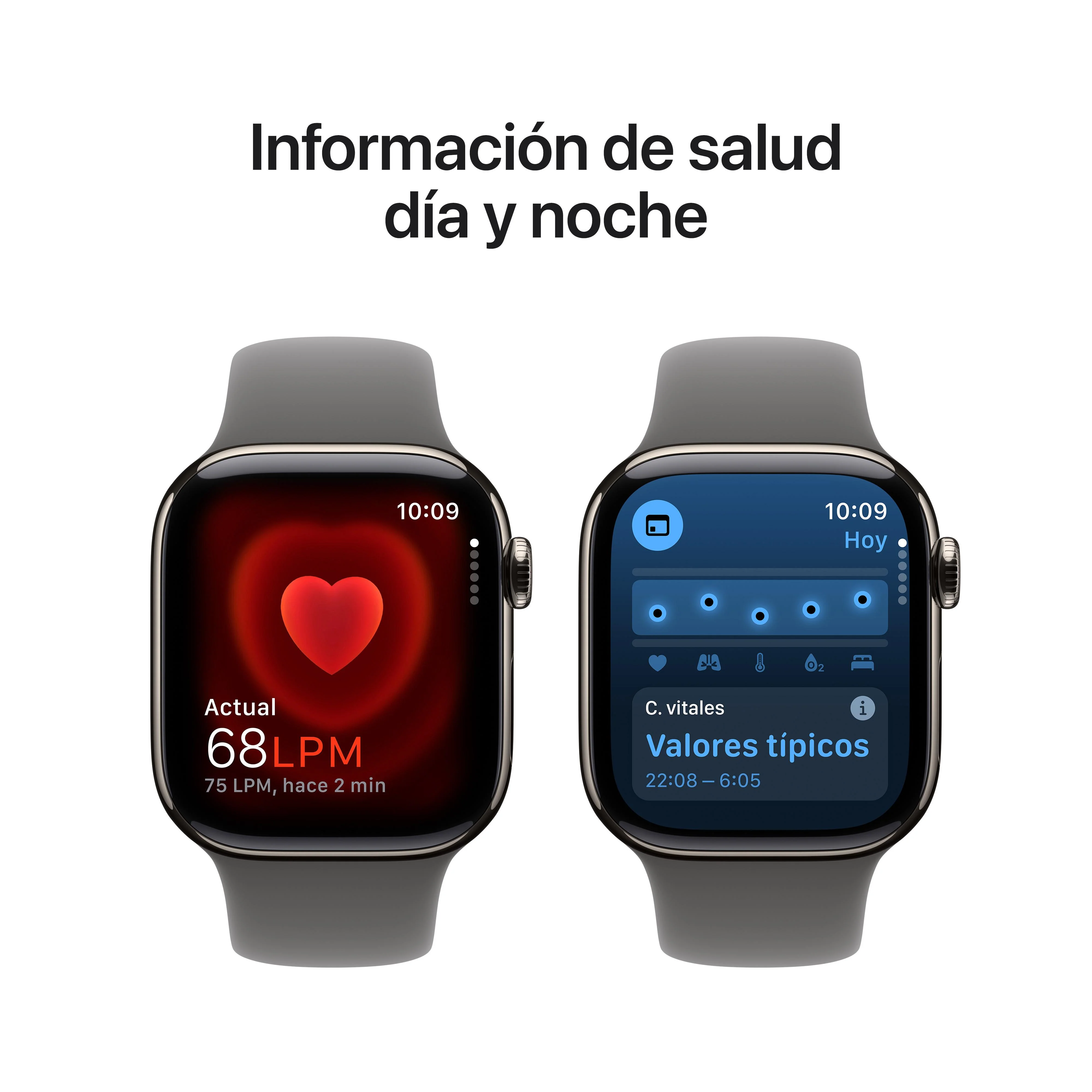 Apple Watch Series 10 (GPS + Cellular) - Caja de titanio natural de 42 mm - Correa deportiva gris piedra - Talla S/M - Image 5