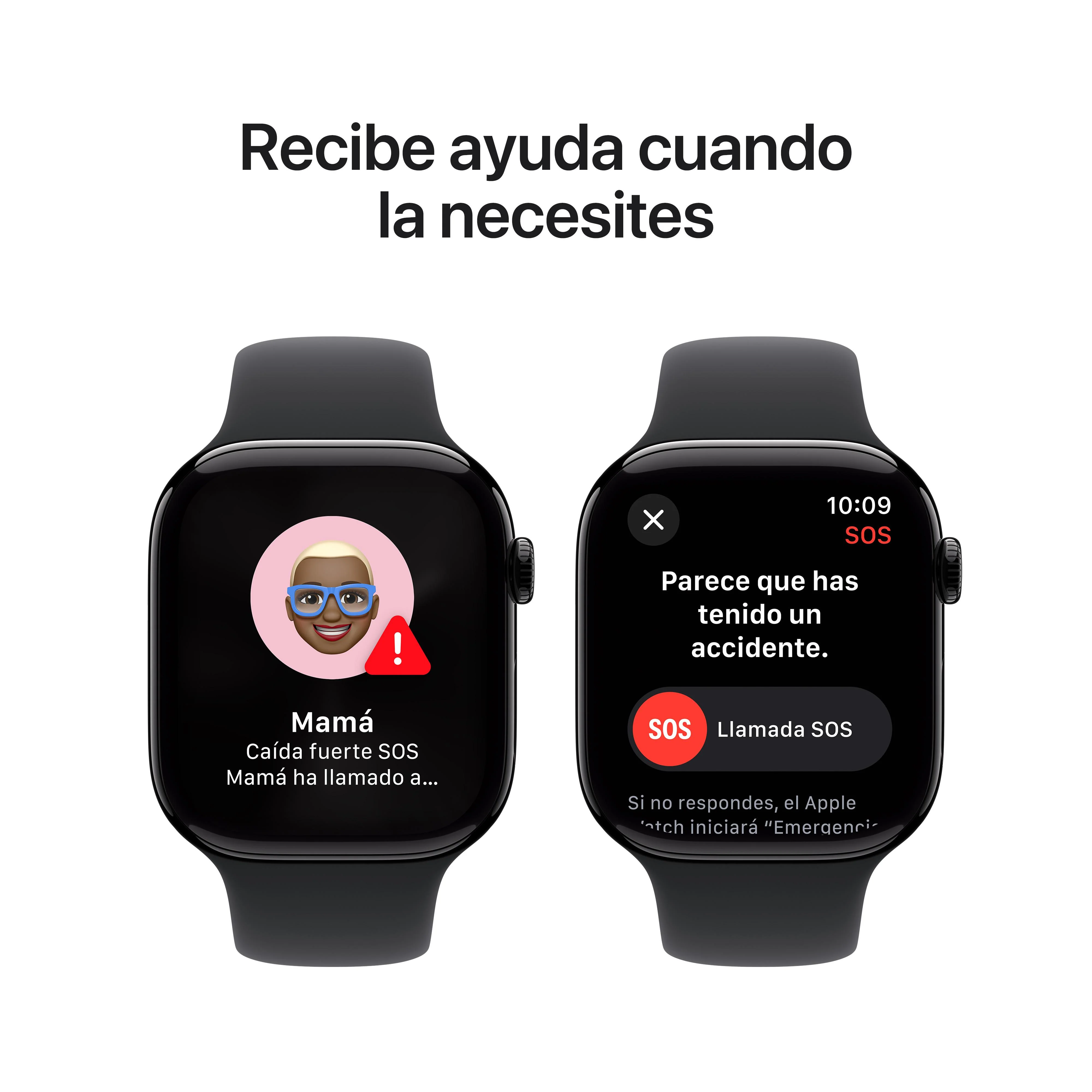 Apple Watch Series 10 (GPS + Cellular) - Caja de aluminio en negro azabache de 46 mm - Correa deportiva negra - Talla M/L - Image 6