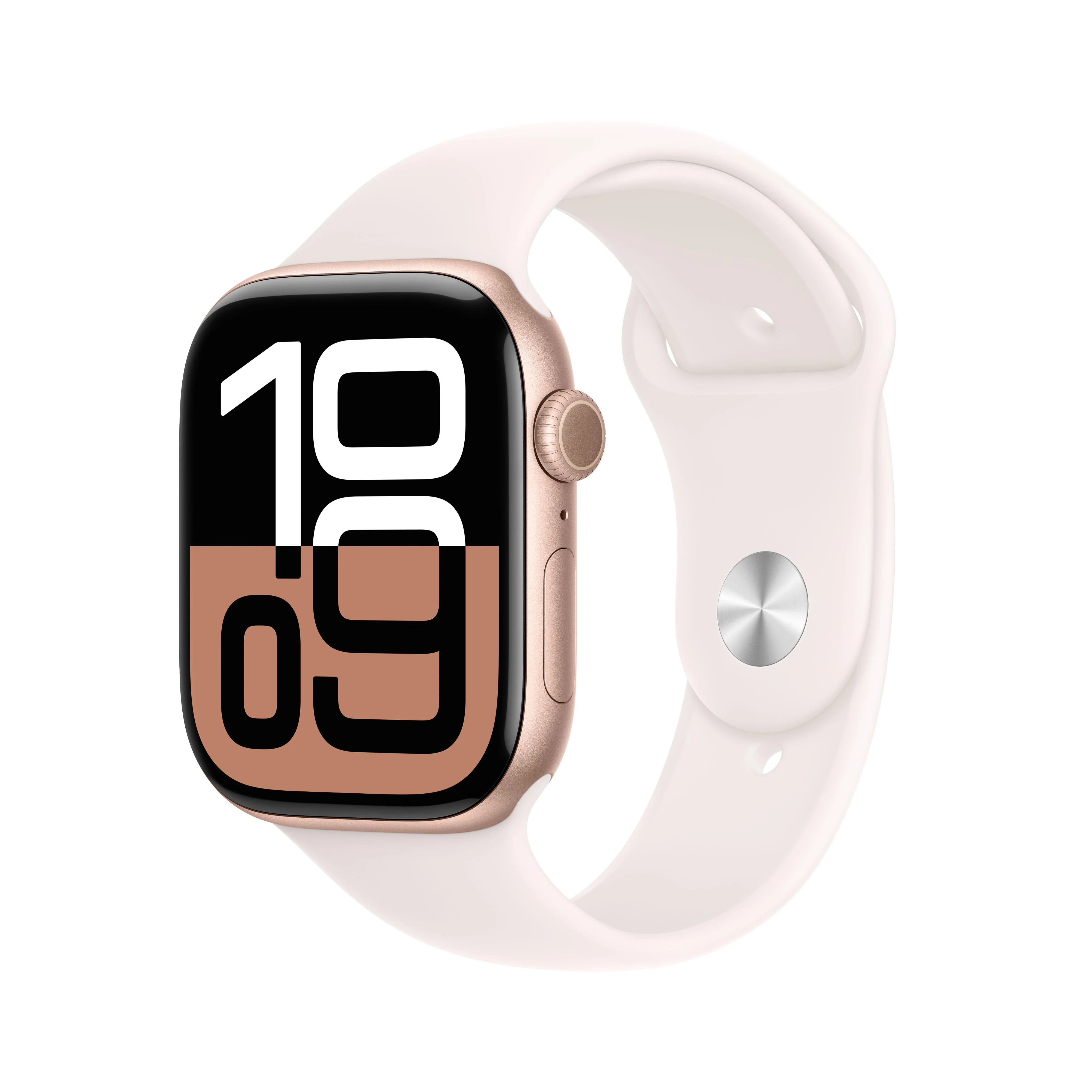 Apple Watch Series 10 (GPS + Cellular) - Caja de aluminio en oro rosa de 46 mm - Correa deportiva rosa rubor - Talla S/M