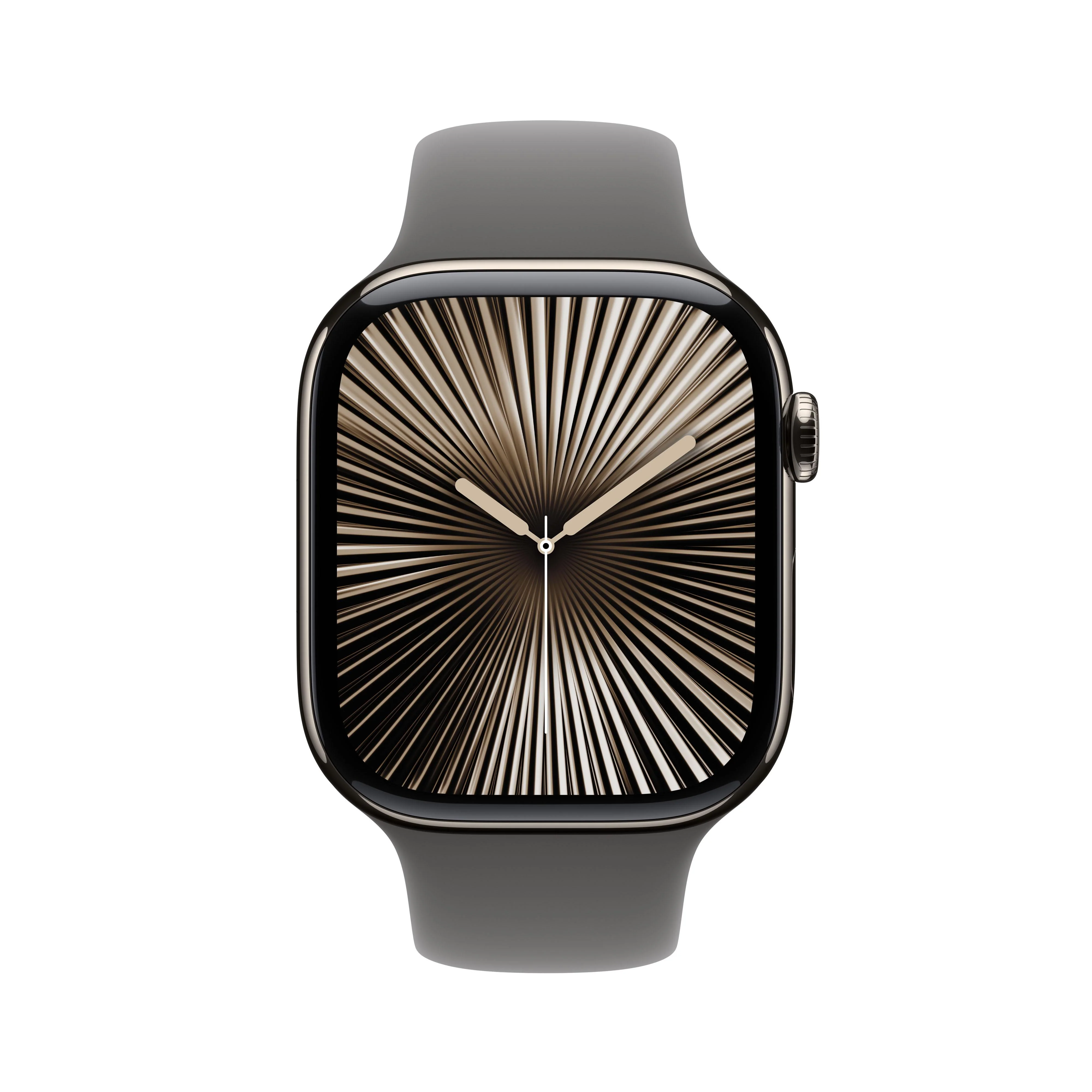 Apple Watch Series 10 (GPS + Cellular) - Caja de titanio natural de 46 mm - Correa deportiva gris piedra - Talla M/L - Image 2