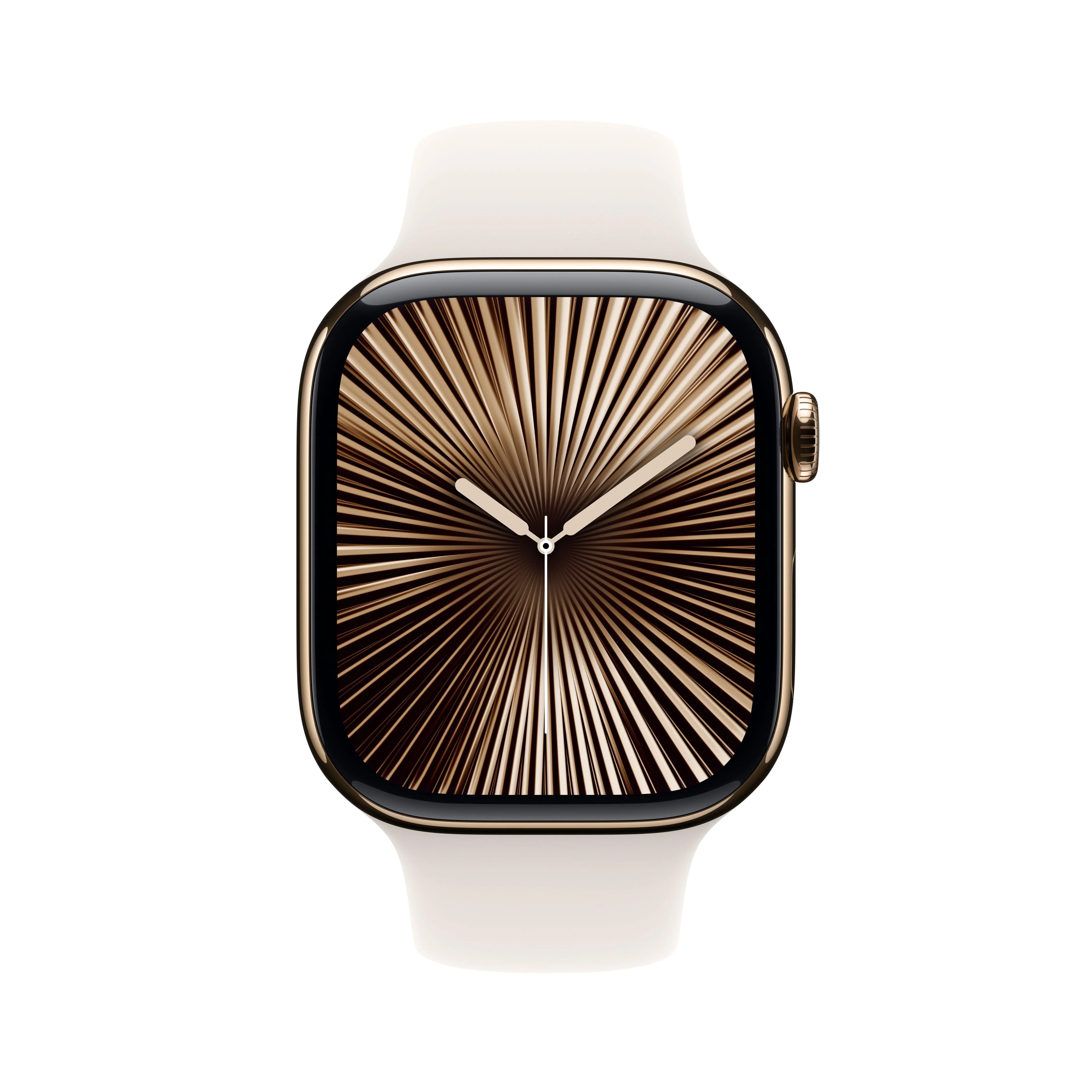 Apple Watch Series 10 (GPS + Cellular) - Caja de titanio en oro de 46 mm - Correa deportiva blanco estrella - Talla M/L - Image 2