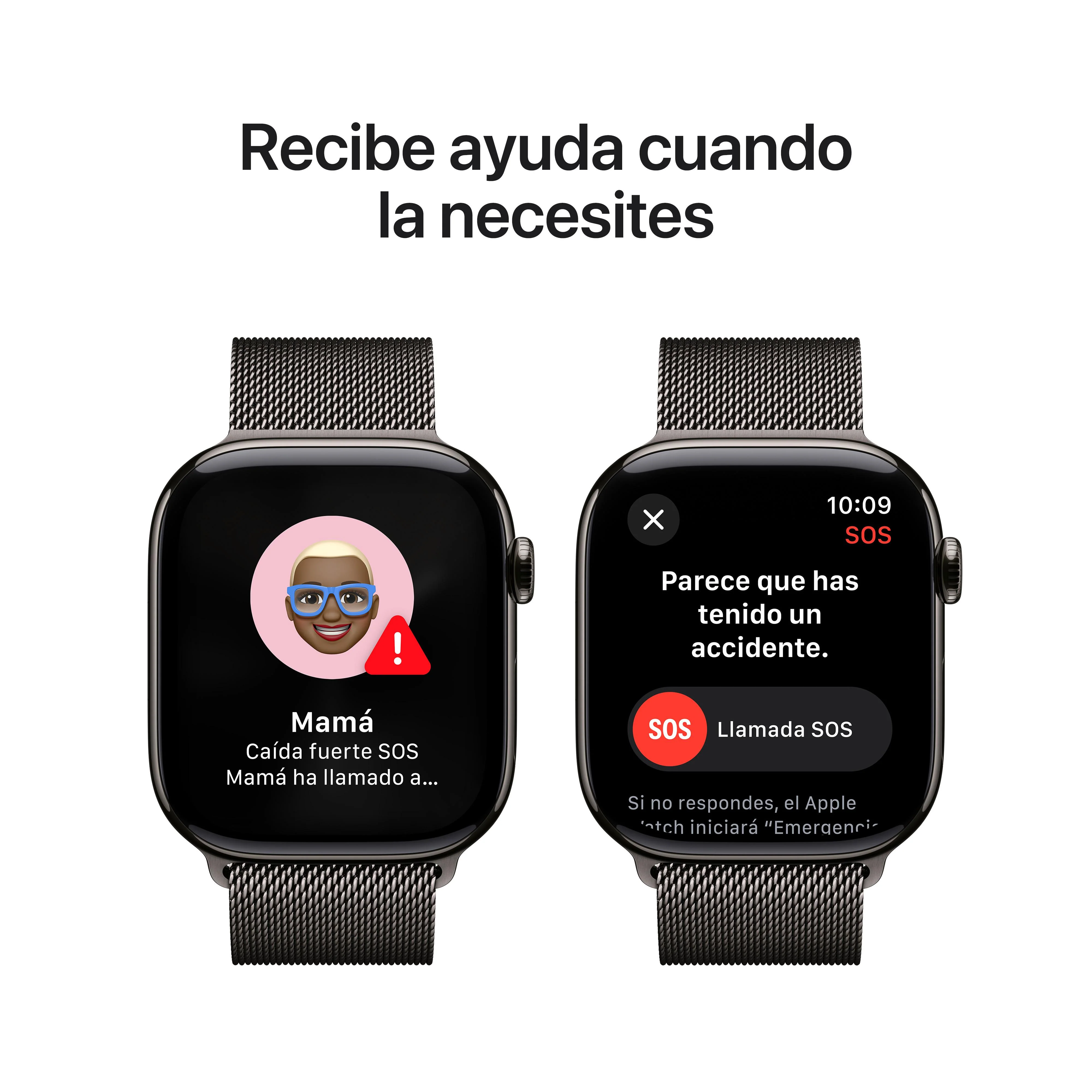 Apple Watch Series 10 (GPS + Cellular) - Caja de titanio en color pizarra de 46 mm - Pulsera Milanese Loop en color pizarra (talla S/M) - Image 6