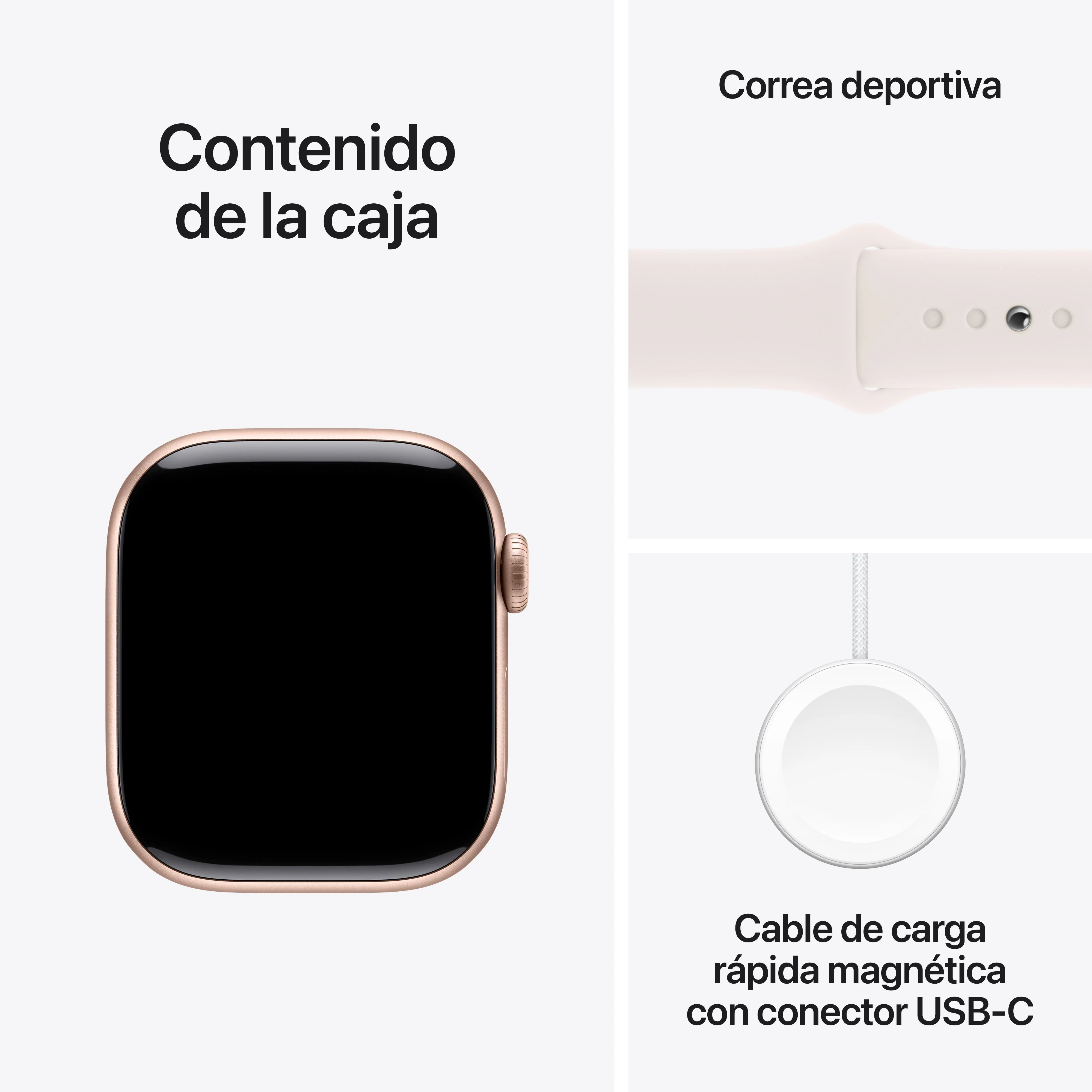 Apple Watch Series 10 (GPS) - Caja de aluminio en oro rosa de 42 mm - Correa deportiva rosa rubor - Talla S/M - Image 9