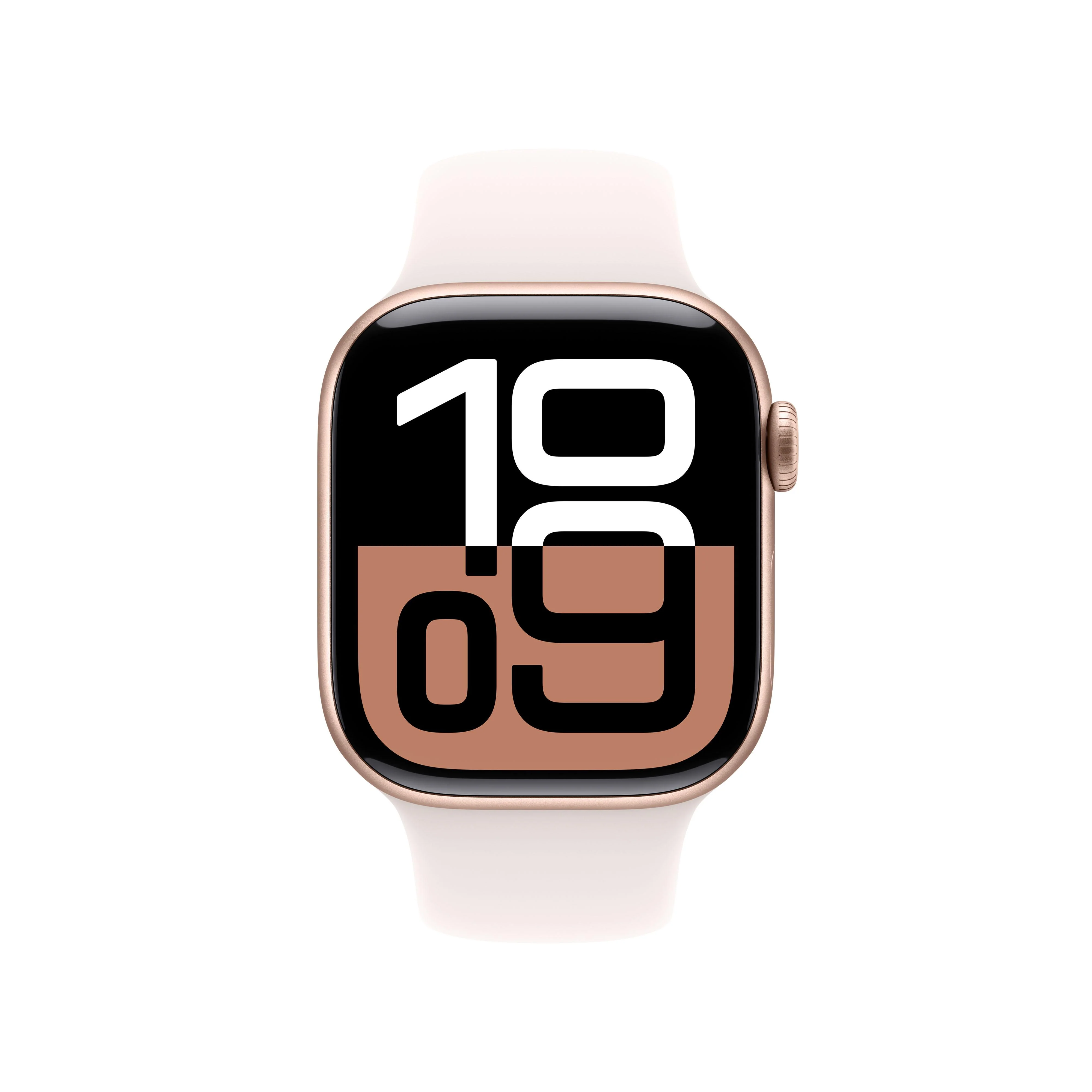 Apple Watch Series 10 (GPS) - Caja de aluminio en oro rosa de 42 mm - Correa deportiva rosa rubor - Talla M/L - Image 2