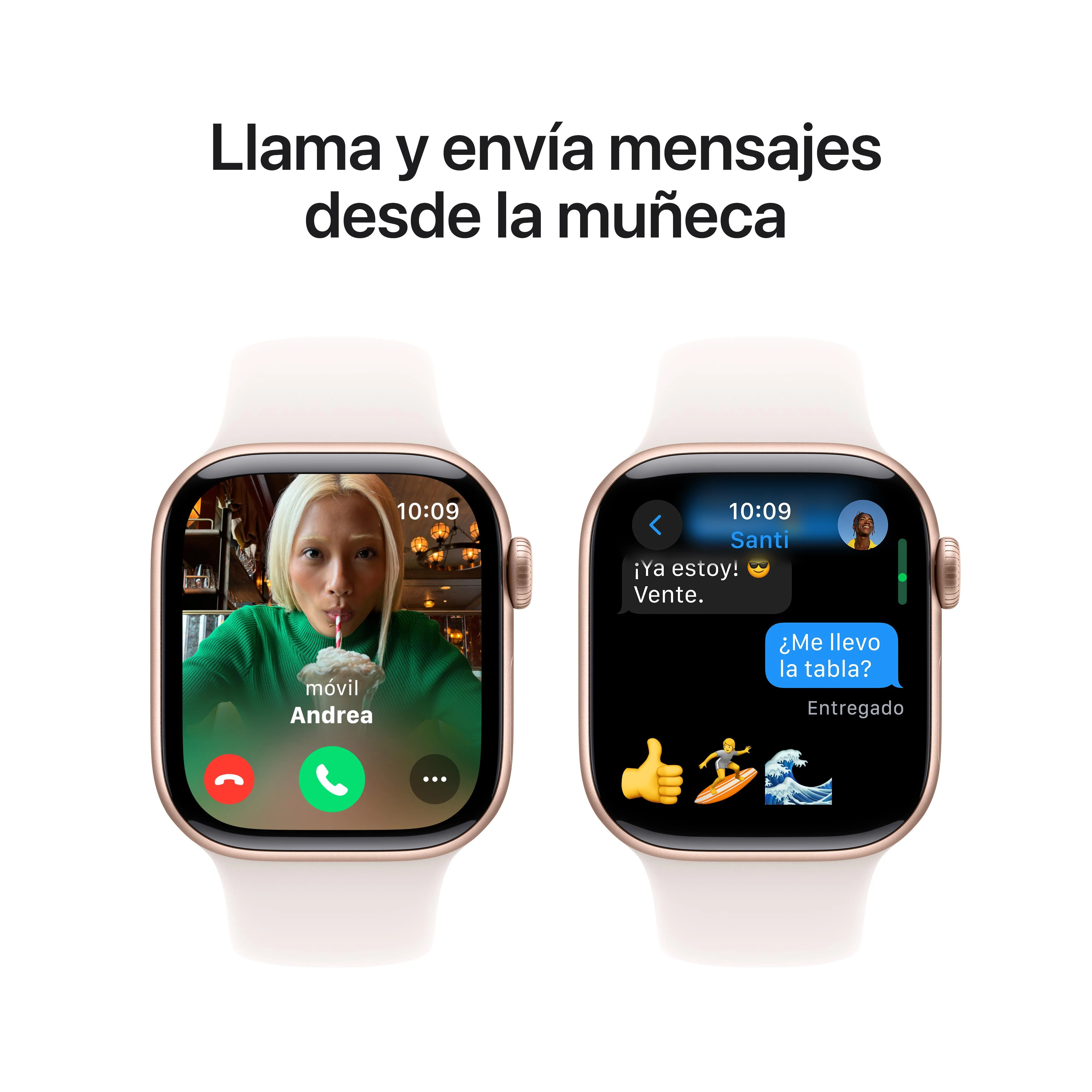 Apple Watch Series 10 (GPS) - Caja de aluminio en oro rosa de 42 mm - Correa deportiva rosa rubor - Talla M/L - Image 7