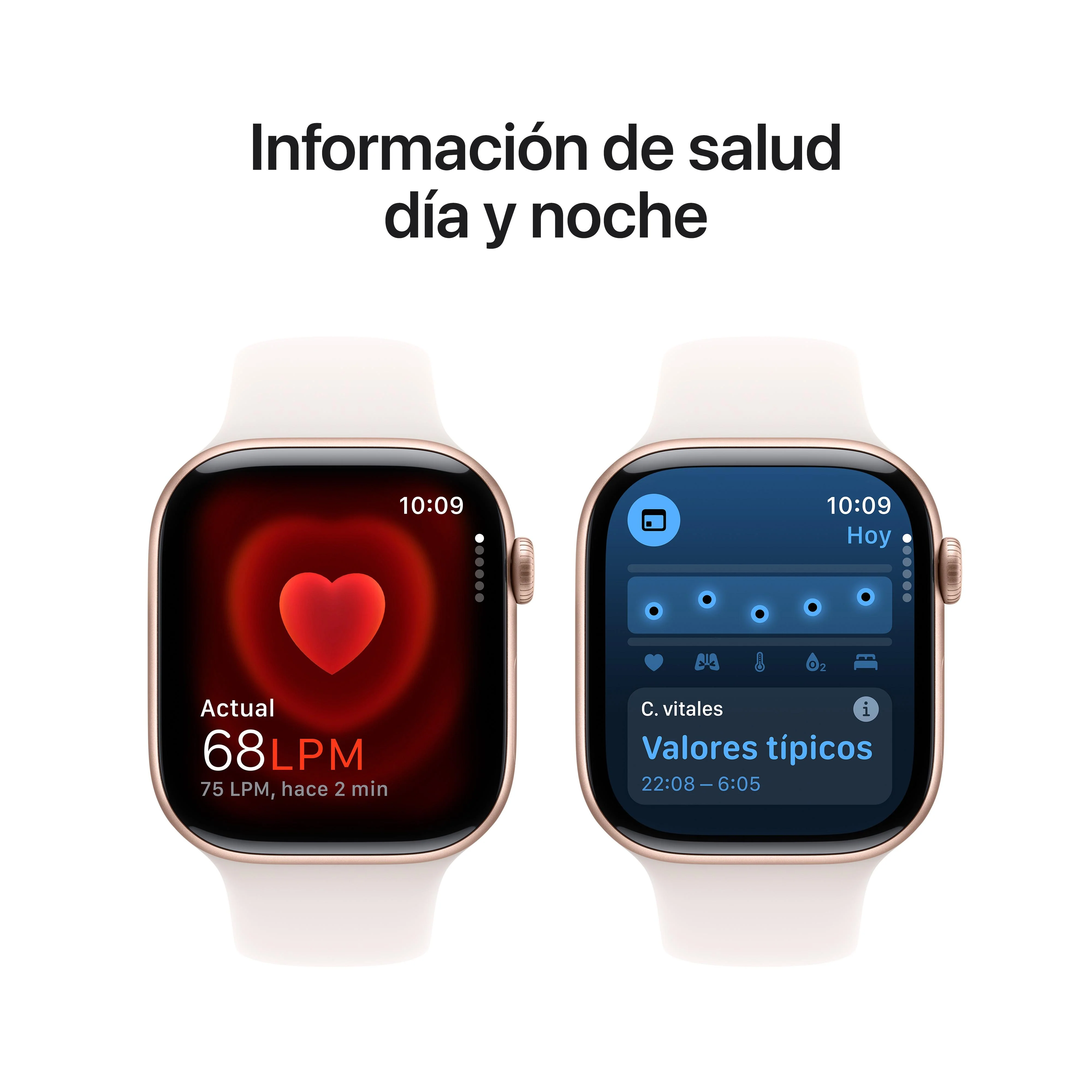 Apple Watch Series 10 (GPS) - Caja de aluminio en oro rosa de 46 mm - Correa deportiva rosa rubor - Talla M/L - Image 5