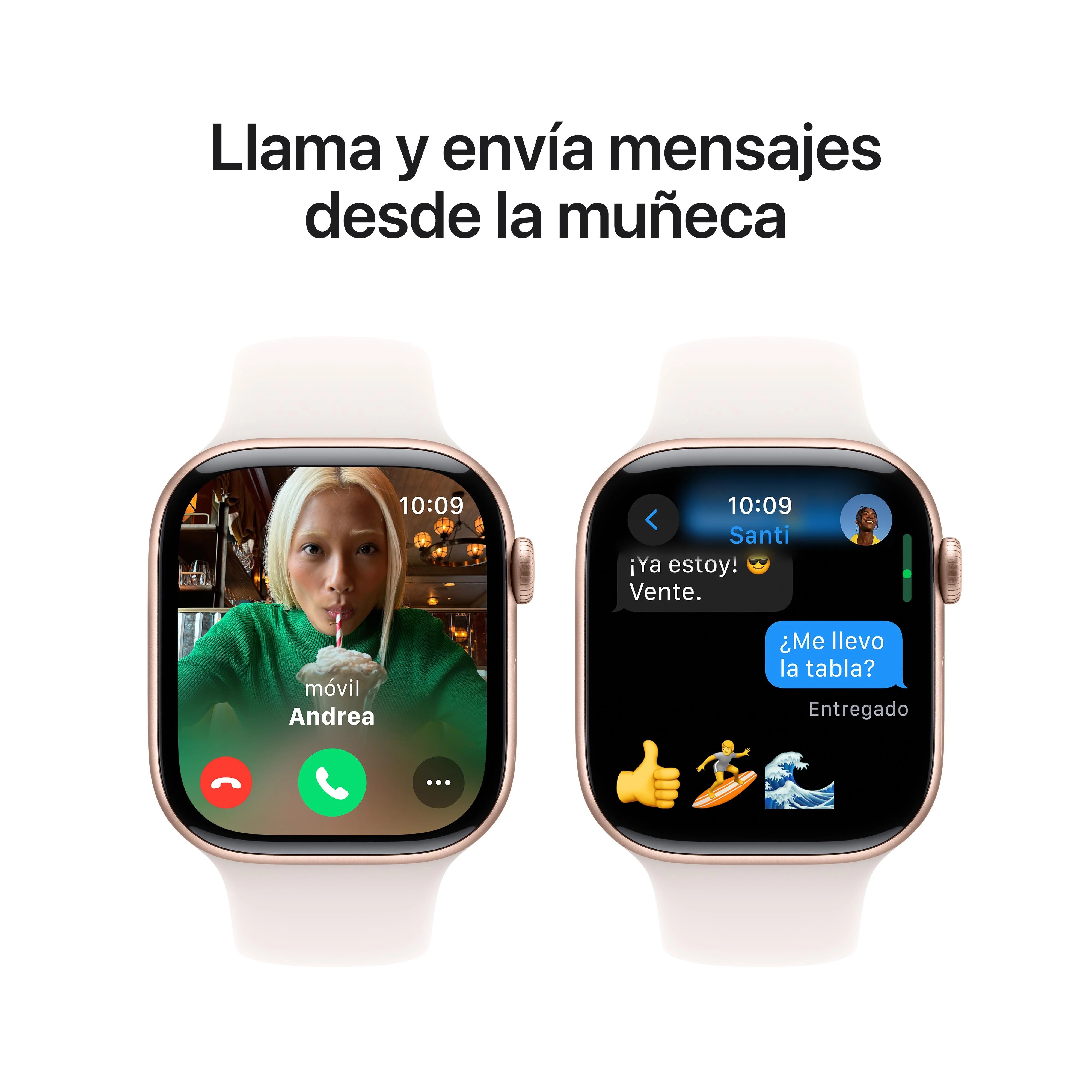 Apple Watch Series 10 (GPS) - Caja de aluminio en oro rosa de 46 mm - Correa deportiva rosa rubor - Talla M/L - Image 7