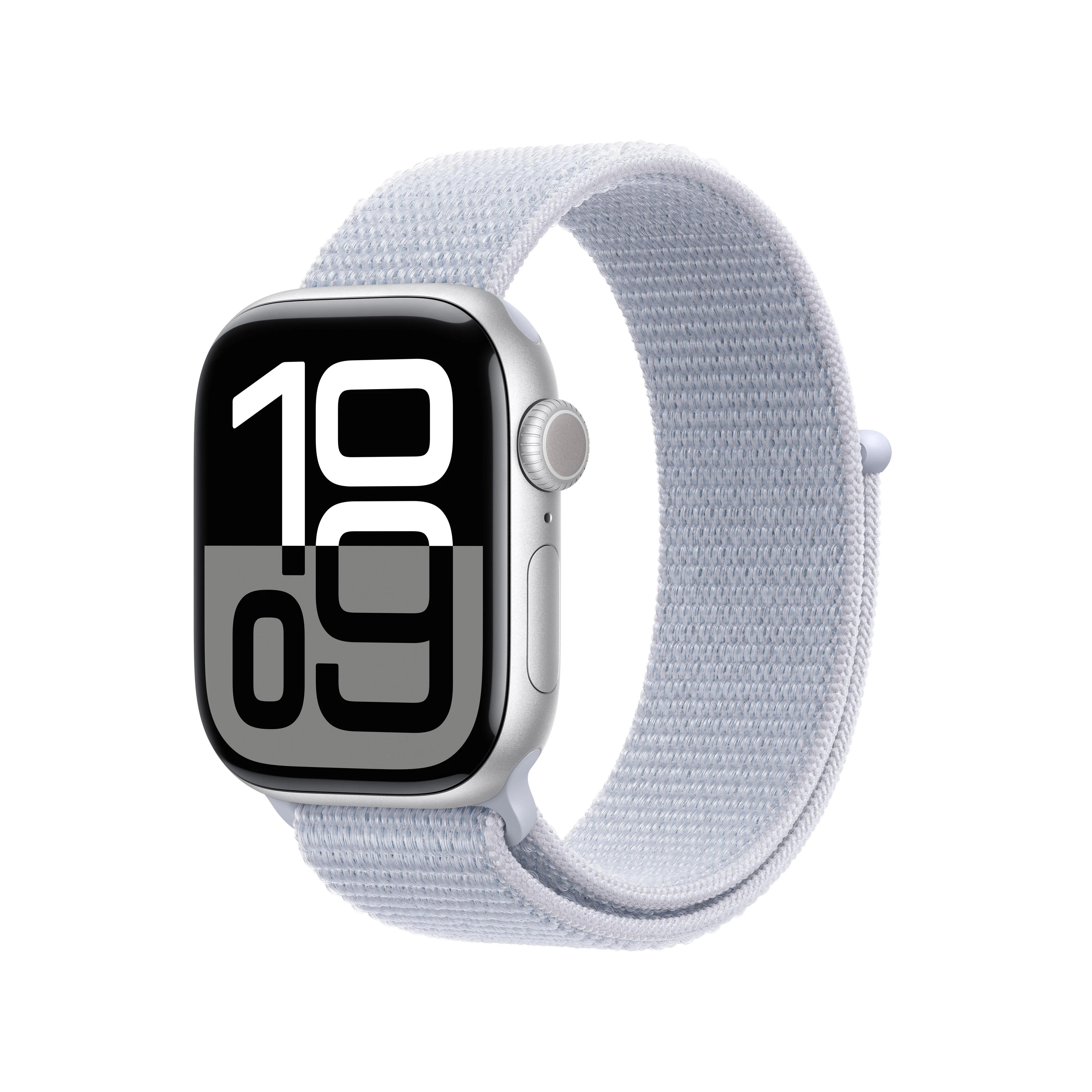 Apple Watch Series 10 (GPS) - Caja de aluminio en plata de 42 mm - Correa Loop deportiva azul nube