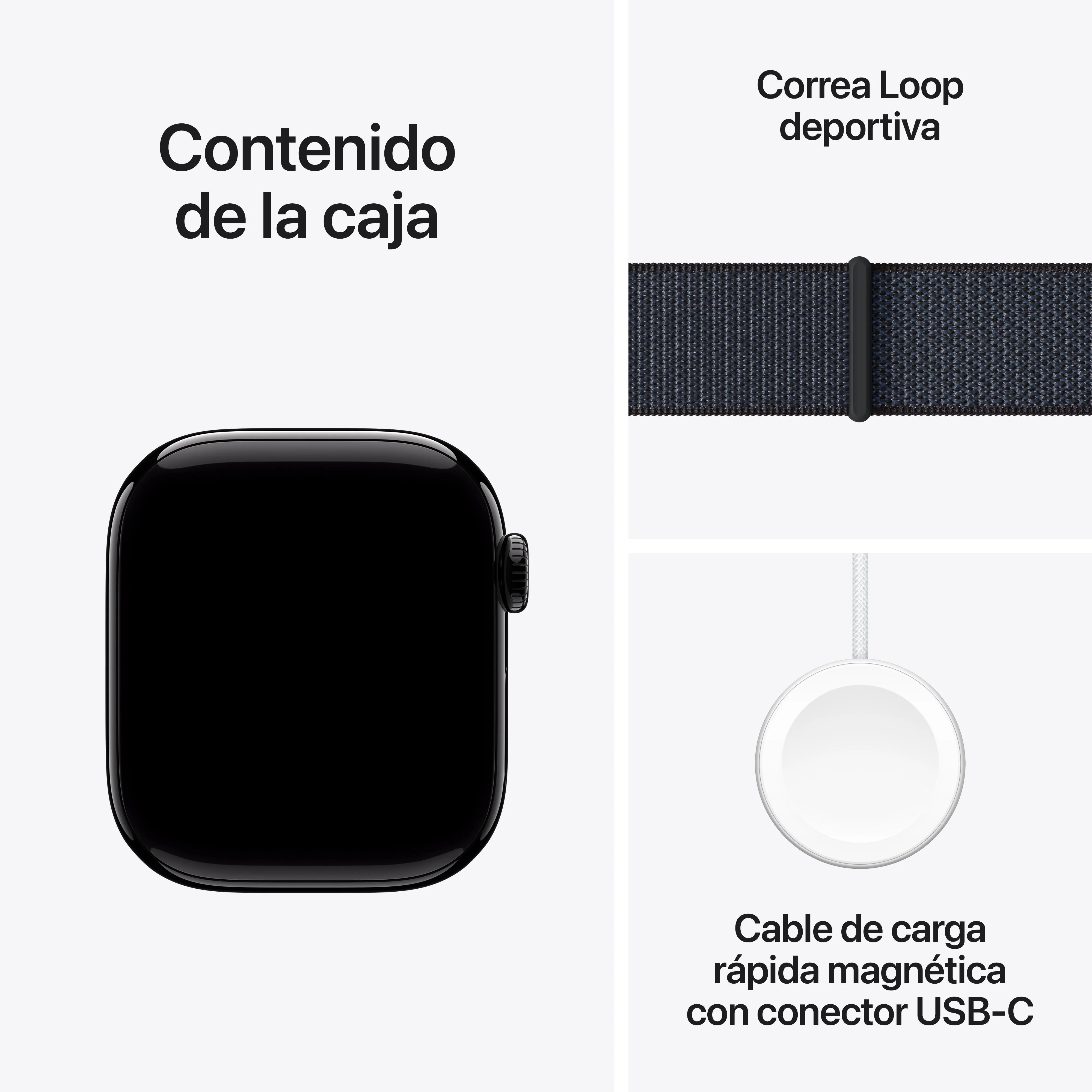 Apple Watch Series 10 (GPS) - Caja de aluminio en negro azabache de 42 mm - Correa deportiva color tinta - Image 9