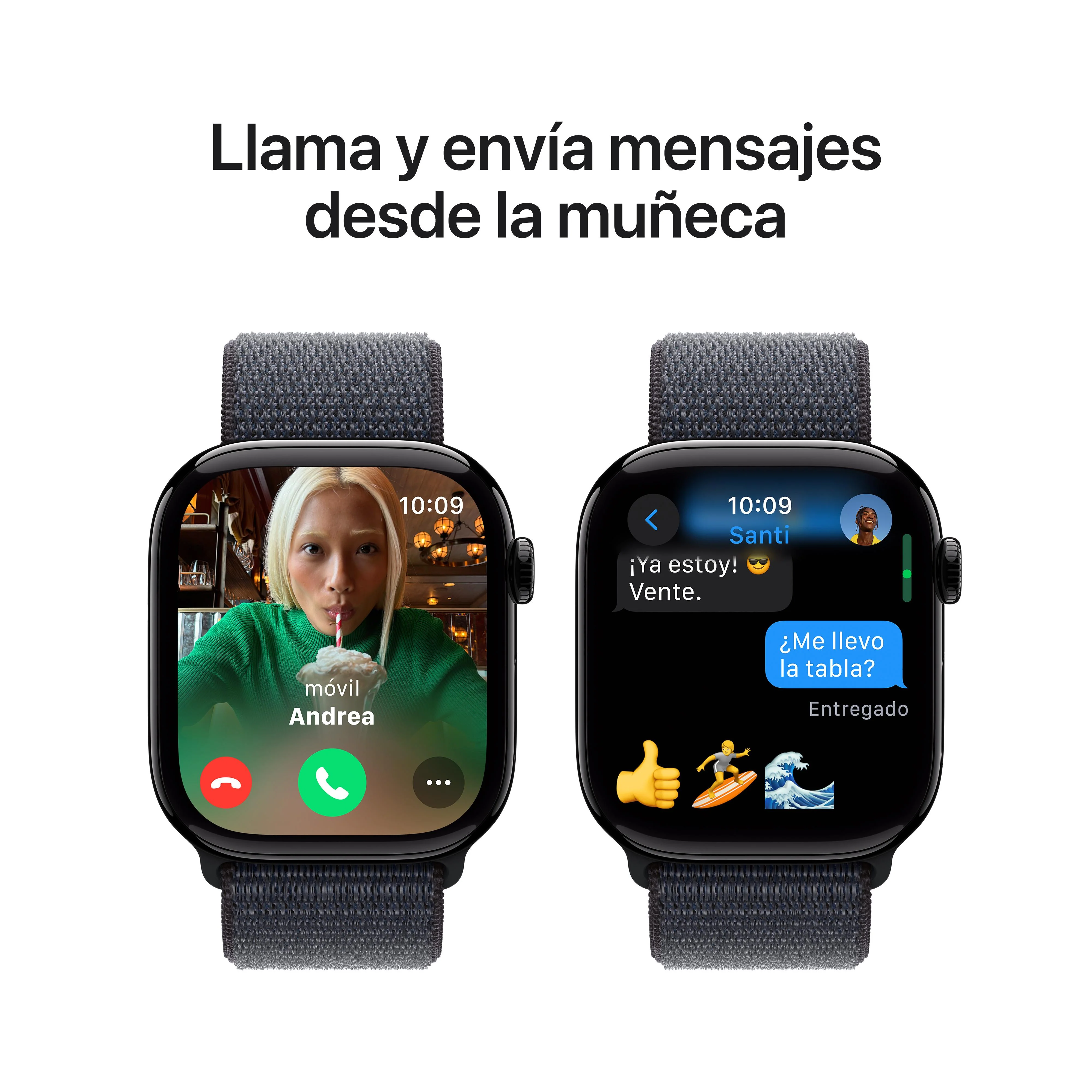 Apple Watch Series 10 (GPS) - Caja de aluminio en negro azabache de 46 mm - Correa deportiva color tinta - Image 7