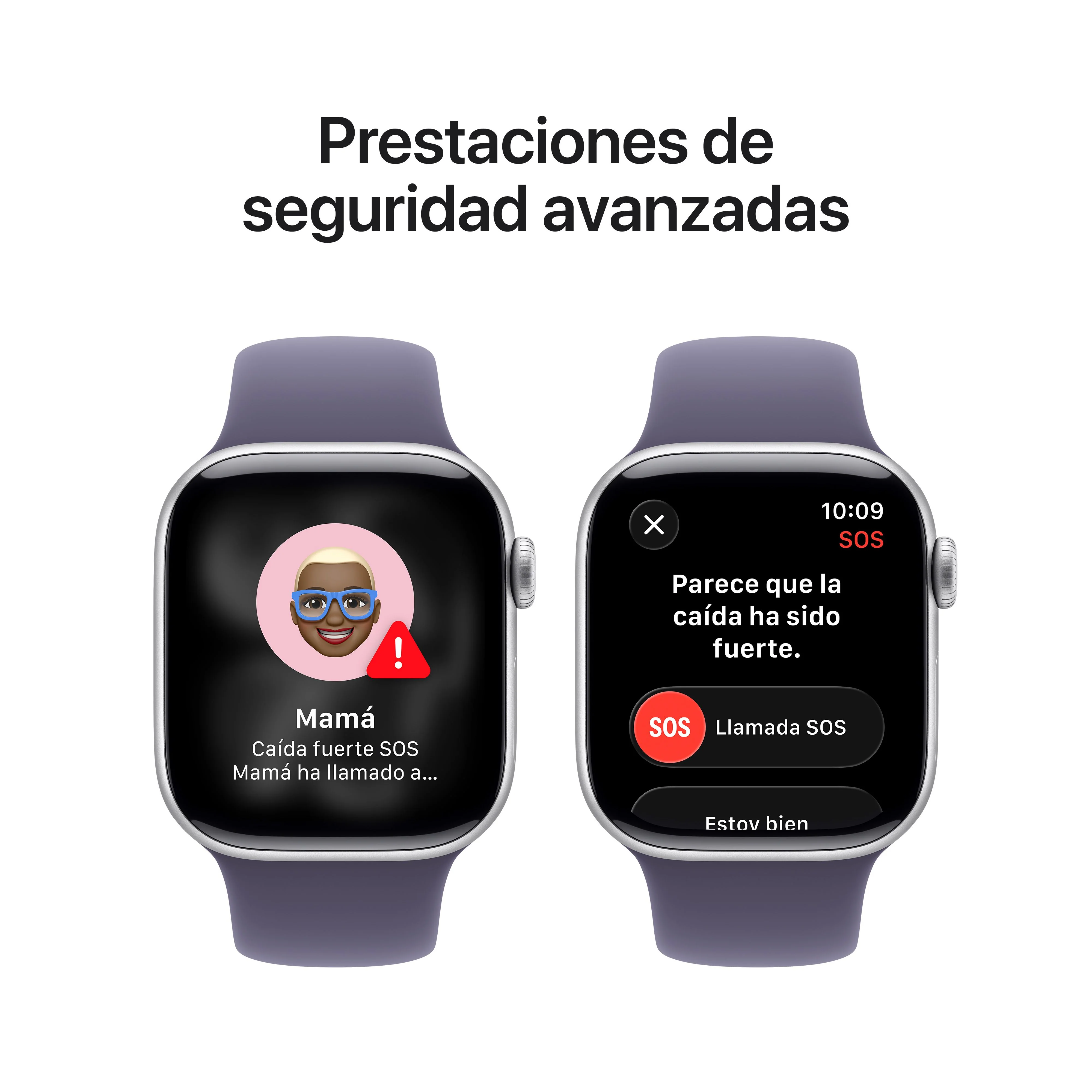Apple Watch Series 11 (GPS) - Caja de aluminio en plata de 42 mm - Correa deportiva color niebla lila - Talla M/L - Image 6