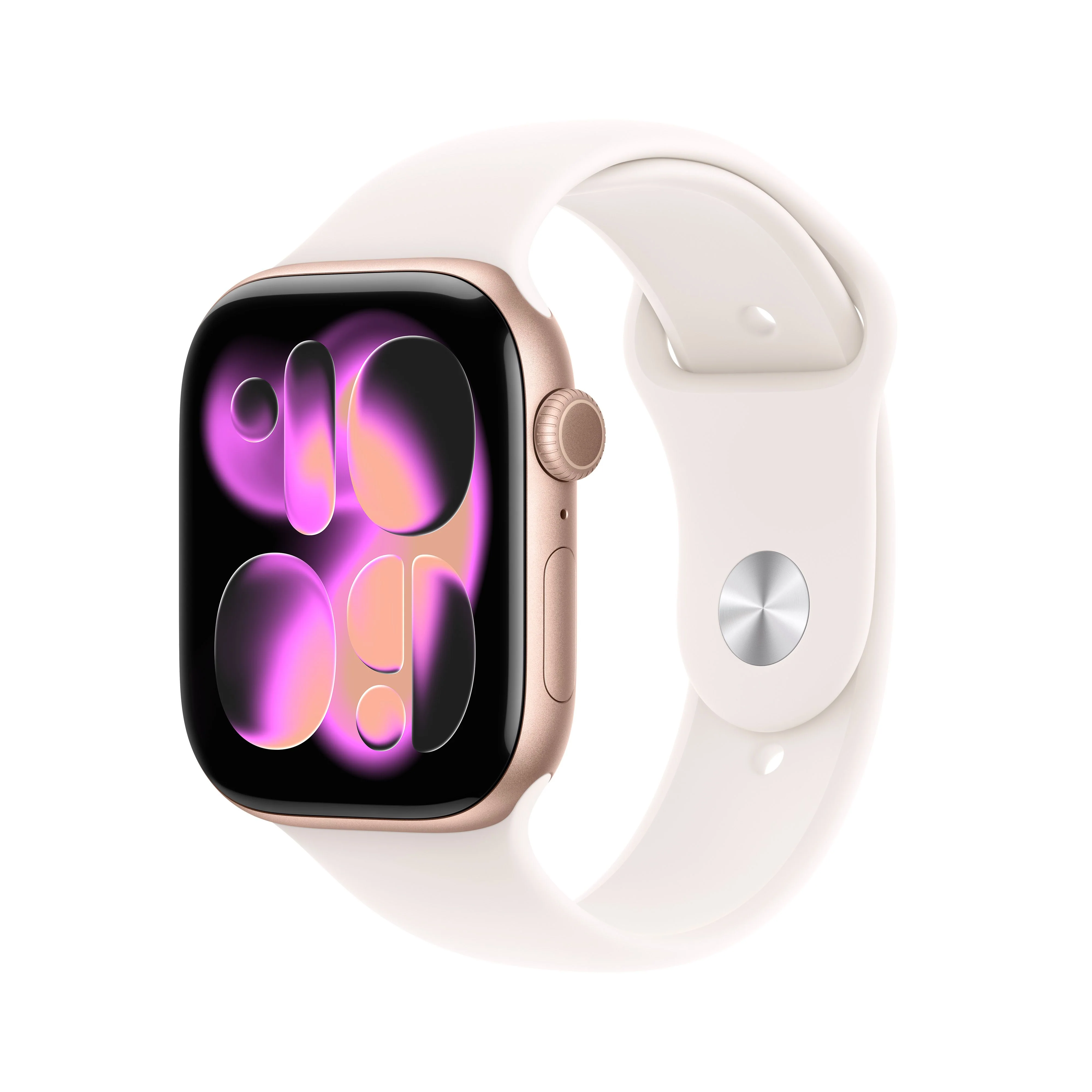 Apple Watch Series 11 (GPS) - Caja de aluminio en oro rosa de 46 mm - Correa deportiva rosa rubor - Talla S/M