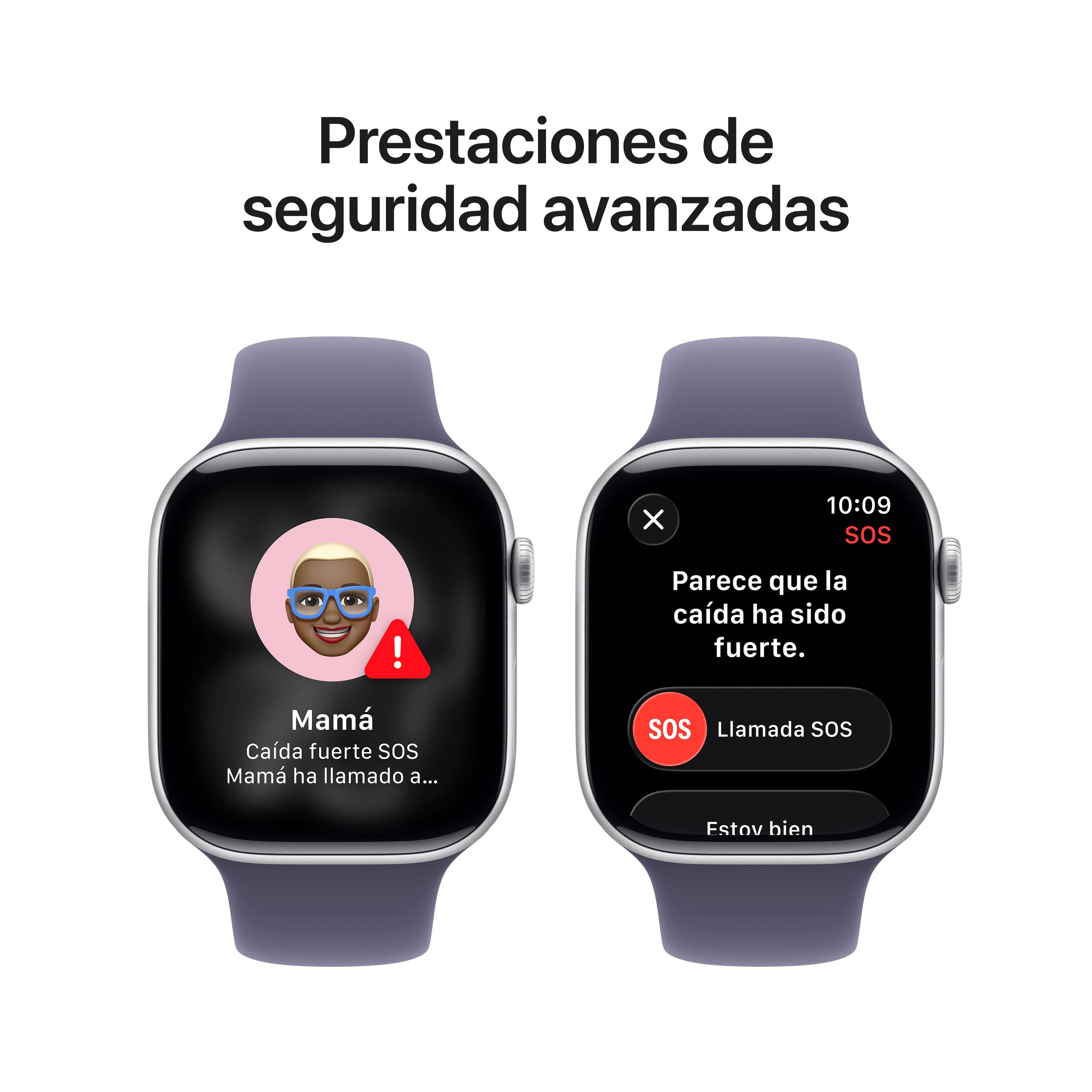 Apple Watch Series 11 (GPS) - Caja de aluminio en plata de 46 mm - Correa deportiva color niebla lila - Talla S/M - Image 6