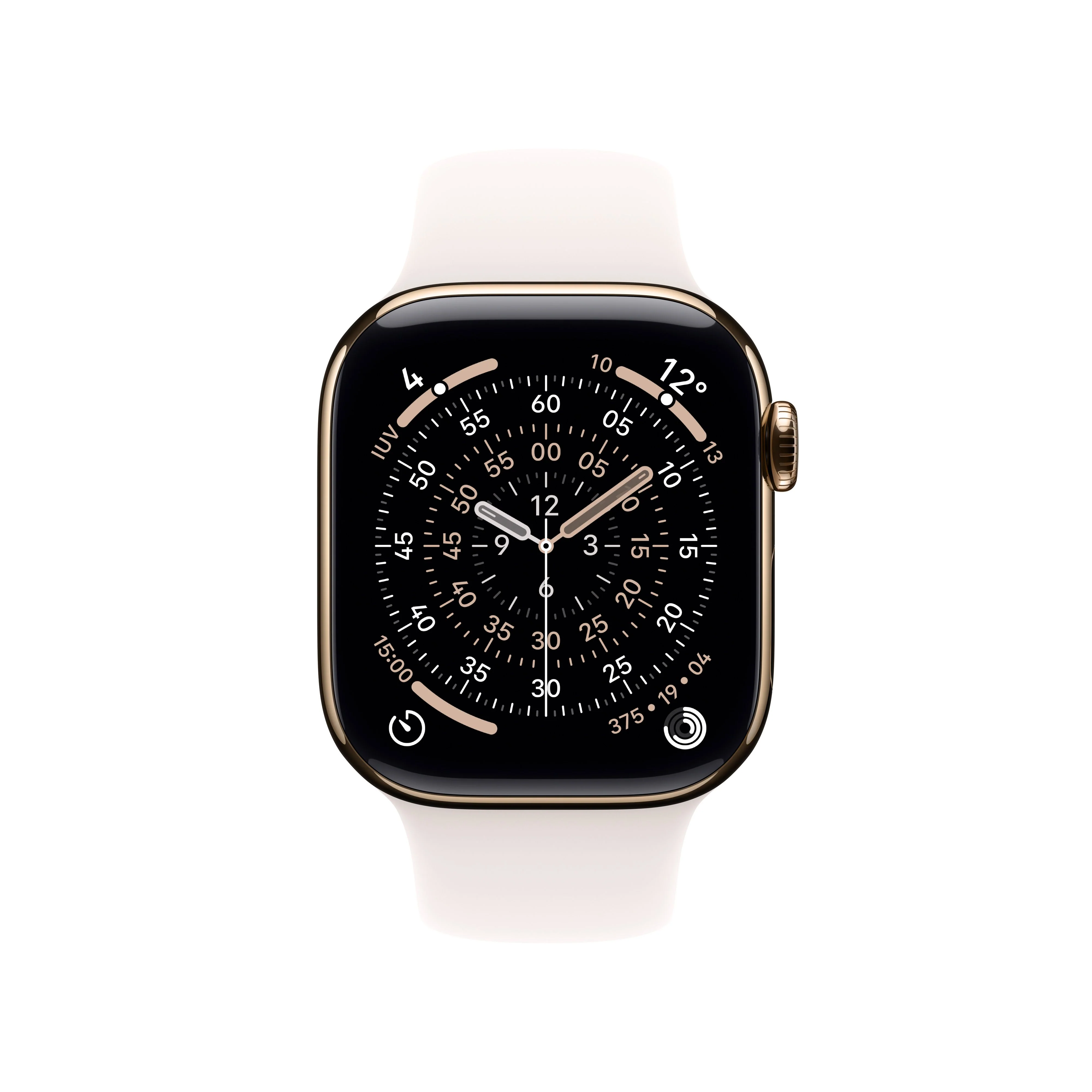 Apple Watch Series 11 (GPS + Cellular) - Caja de titanio en oro de 42 mm - Correa deportiva rosa rubor - Talla M/L - Image 2