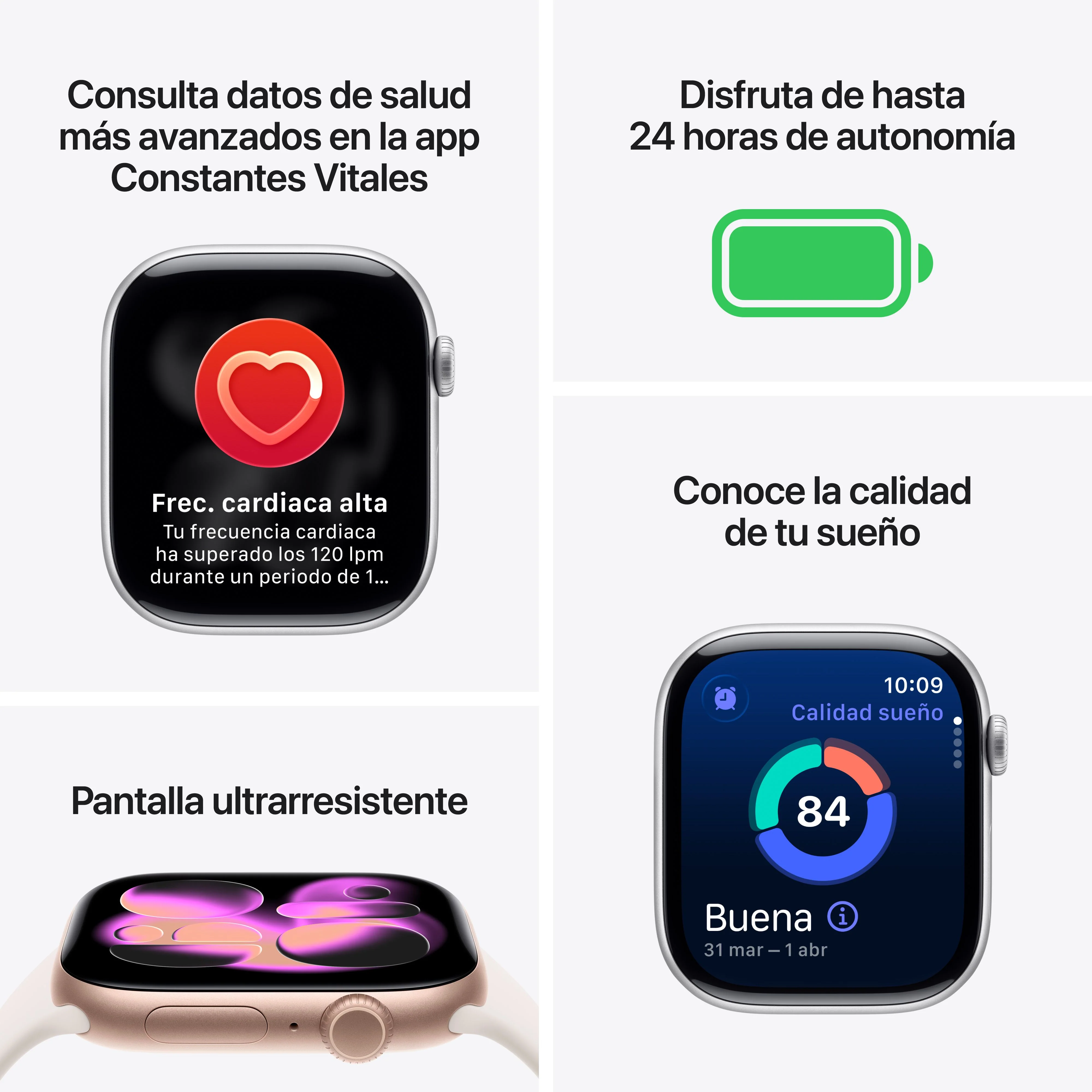 Apple Watch Series 11 (GPS + Cellular) - Caja de aluminio en negro azabache de 46 mm - Correa deportiva negra - Talla S/M - Image 3