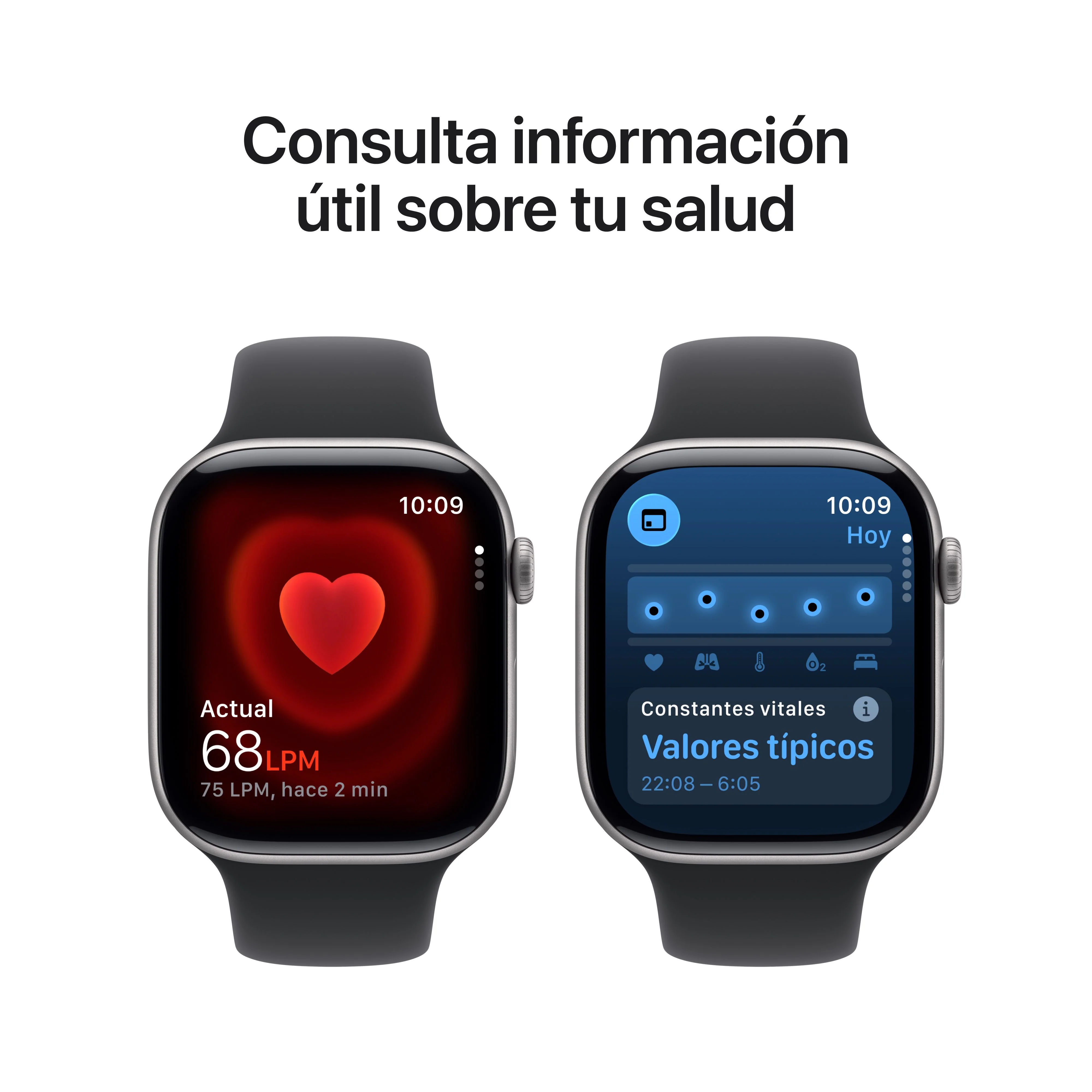 Apple Watch Series 11 (GPS + Cellular) - Caja de aluminio en gris espacial de 46 mm - Correa deportiva negra - Talla S/M - Image 5