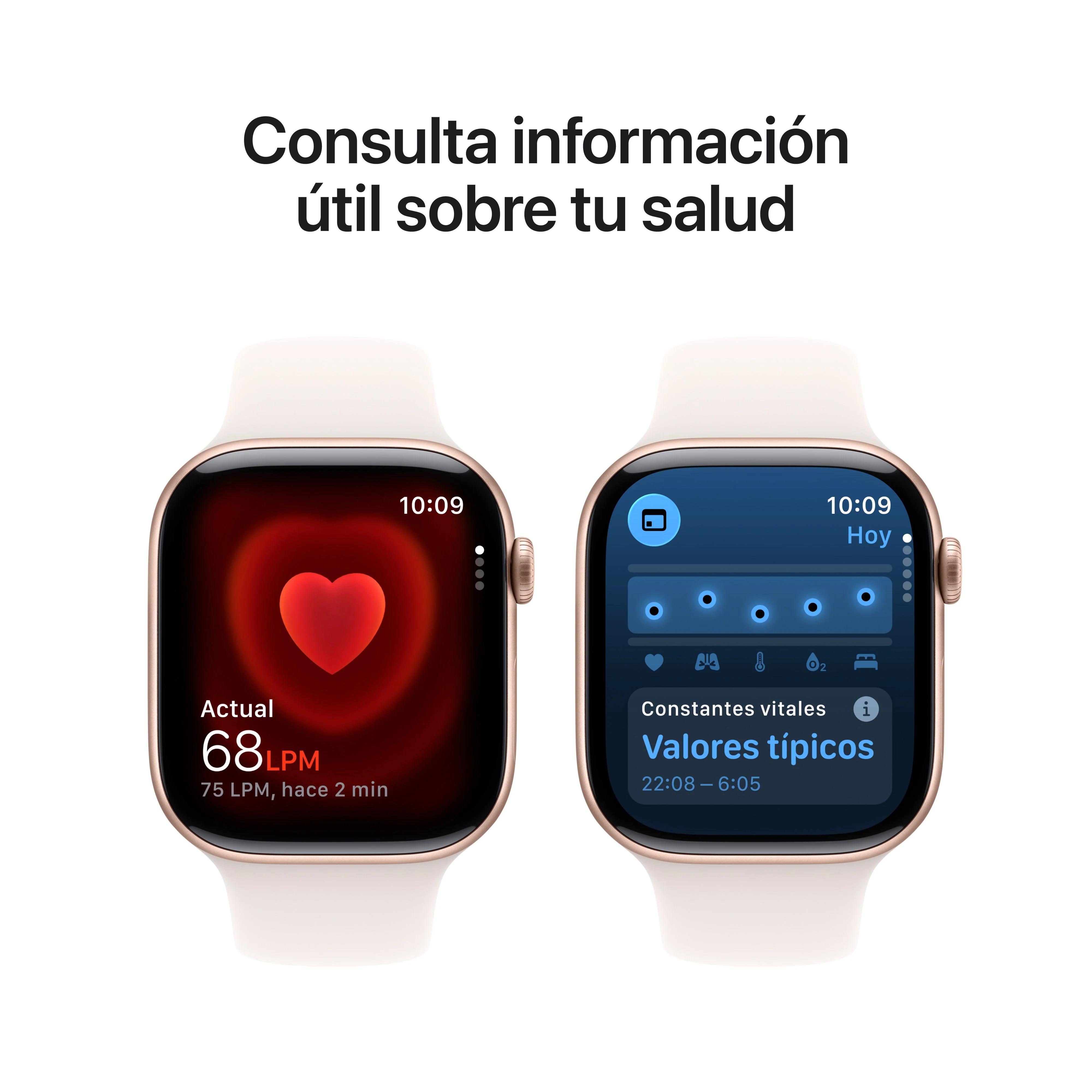 Apple Watch Series 11 (GPS + Cellular) - Caja de aluminio en oro rosa de 46 mm - Correa deportiva rosa rubor - Talla M/L - Image 5