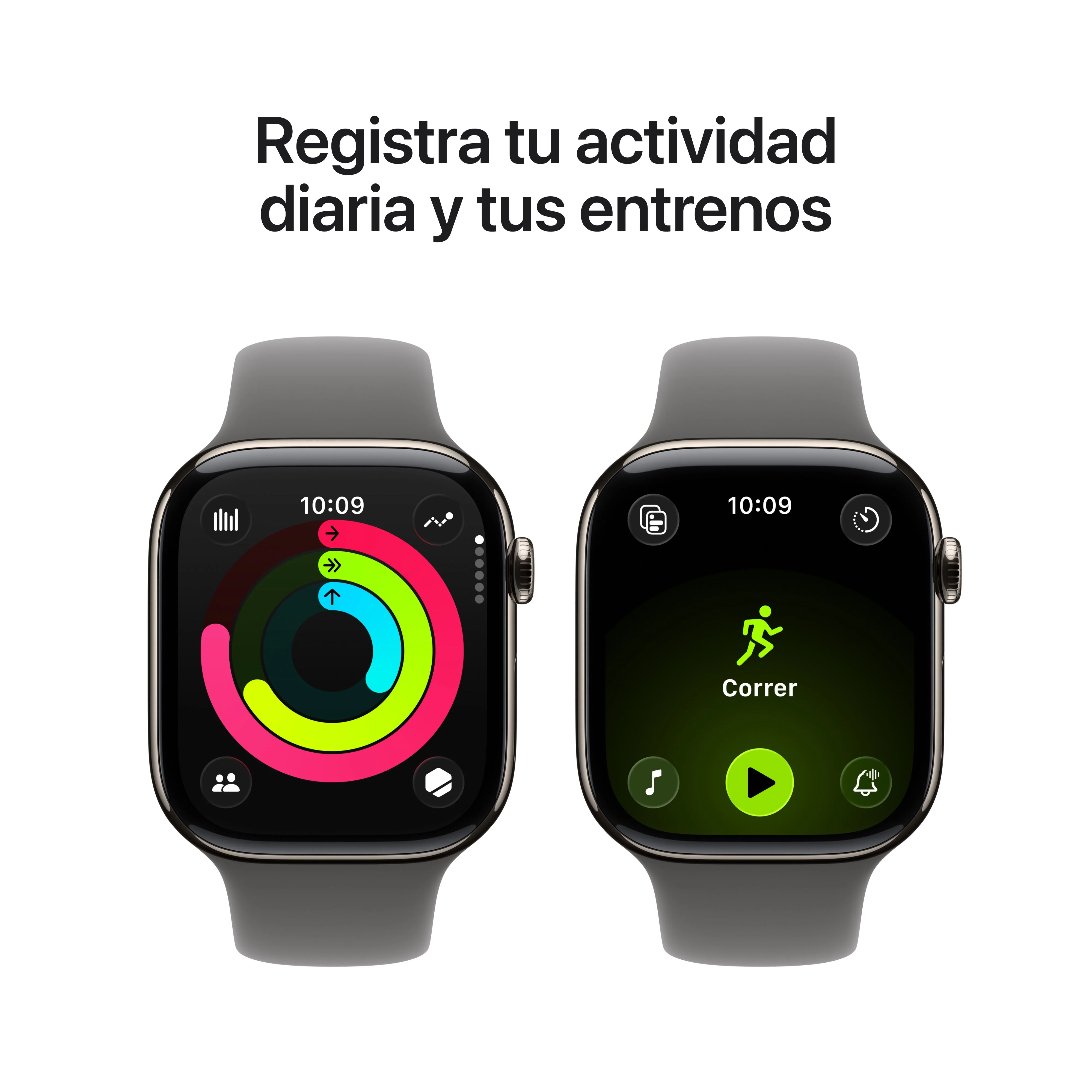 Apple Watch Series 11 (GPS + Cellular) - Caja de titanio natural de 46 mm - Correa deportiva gris piedra - Talla S/M - Image 4