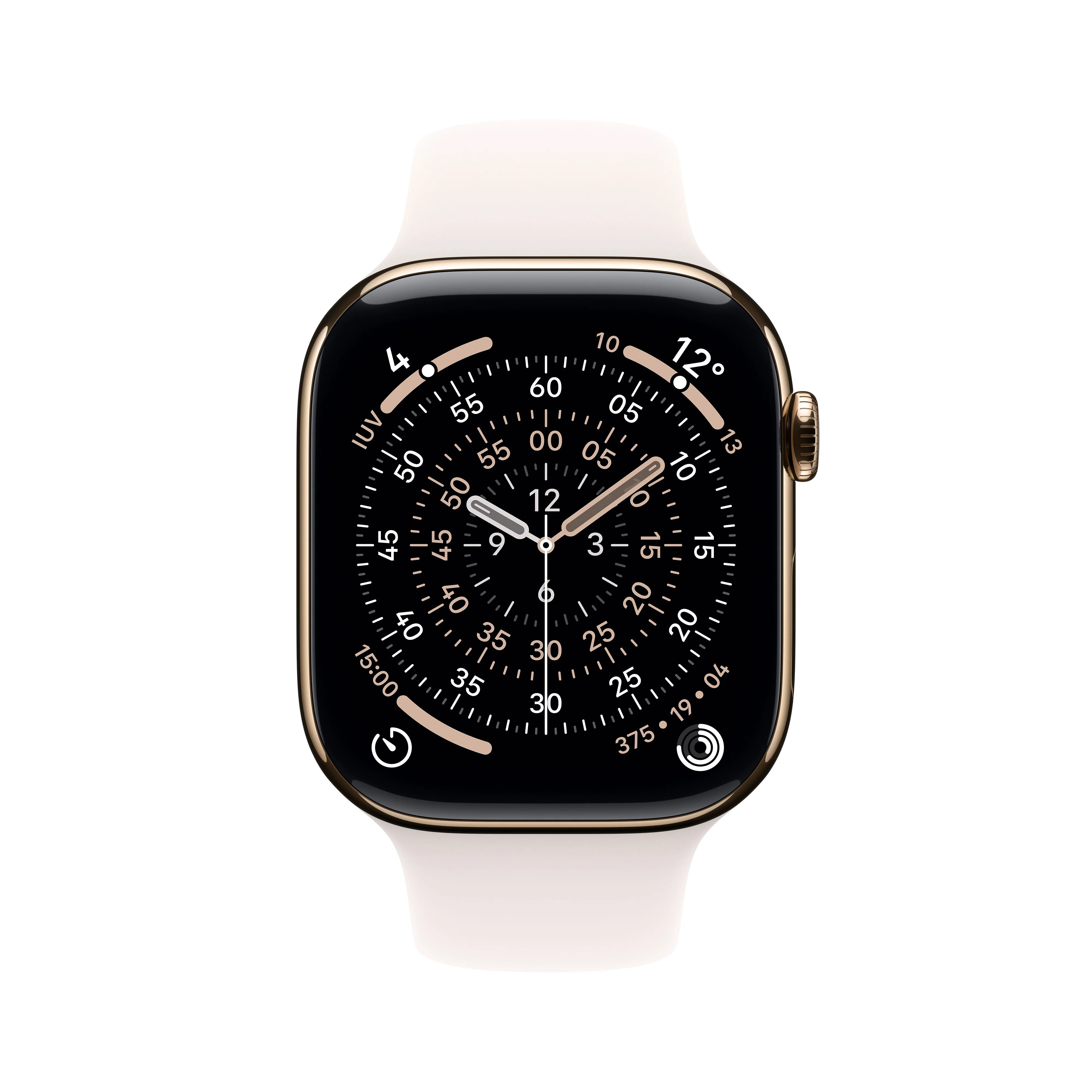 Apple Watch Series 11 (GPS + Cellular) - Caja de titanio en oro de 46 mm - Correa deportiva rosa rubor - Talla S/M - Image 2