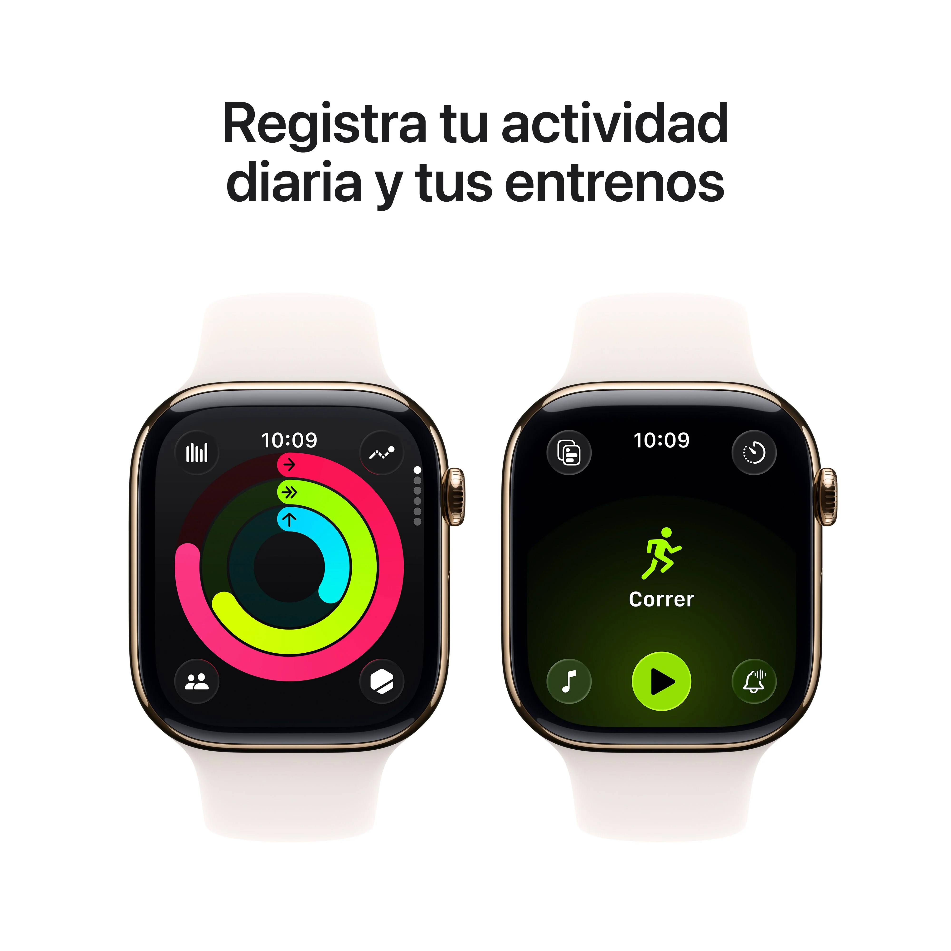 Apple Watch Series 11 (GPS + Cellular) - Caja de titanio en oro de 46 mm - Correa deportiva rosa rubor - Talla M/L - Image 4